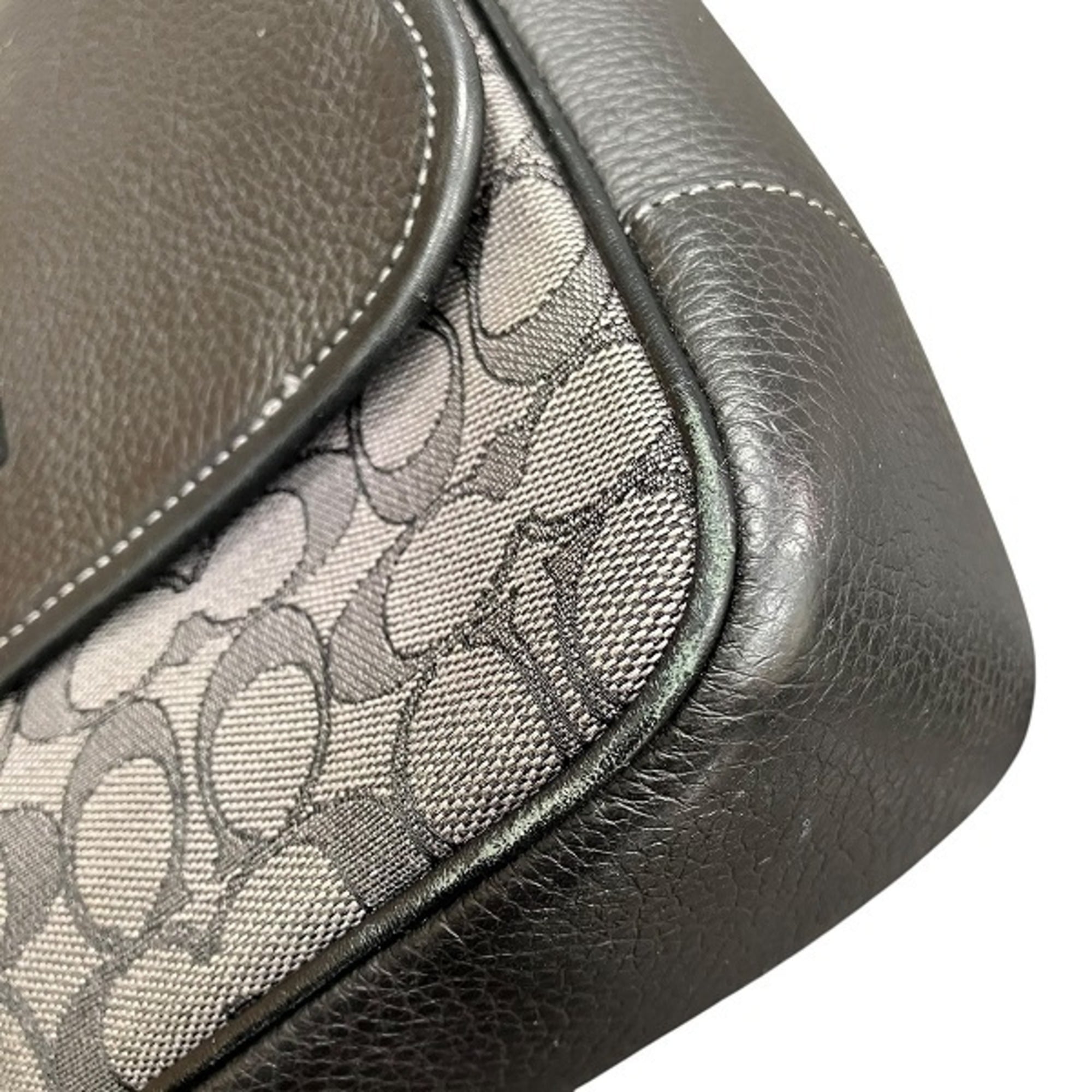 Coach Black Signature Line Shoulder Bag (Pre-Owned)