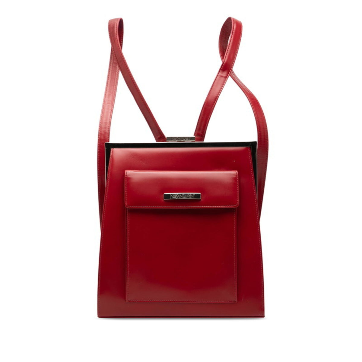 Saint Laurent Red Color Leather Backpack (Pre-Owned)