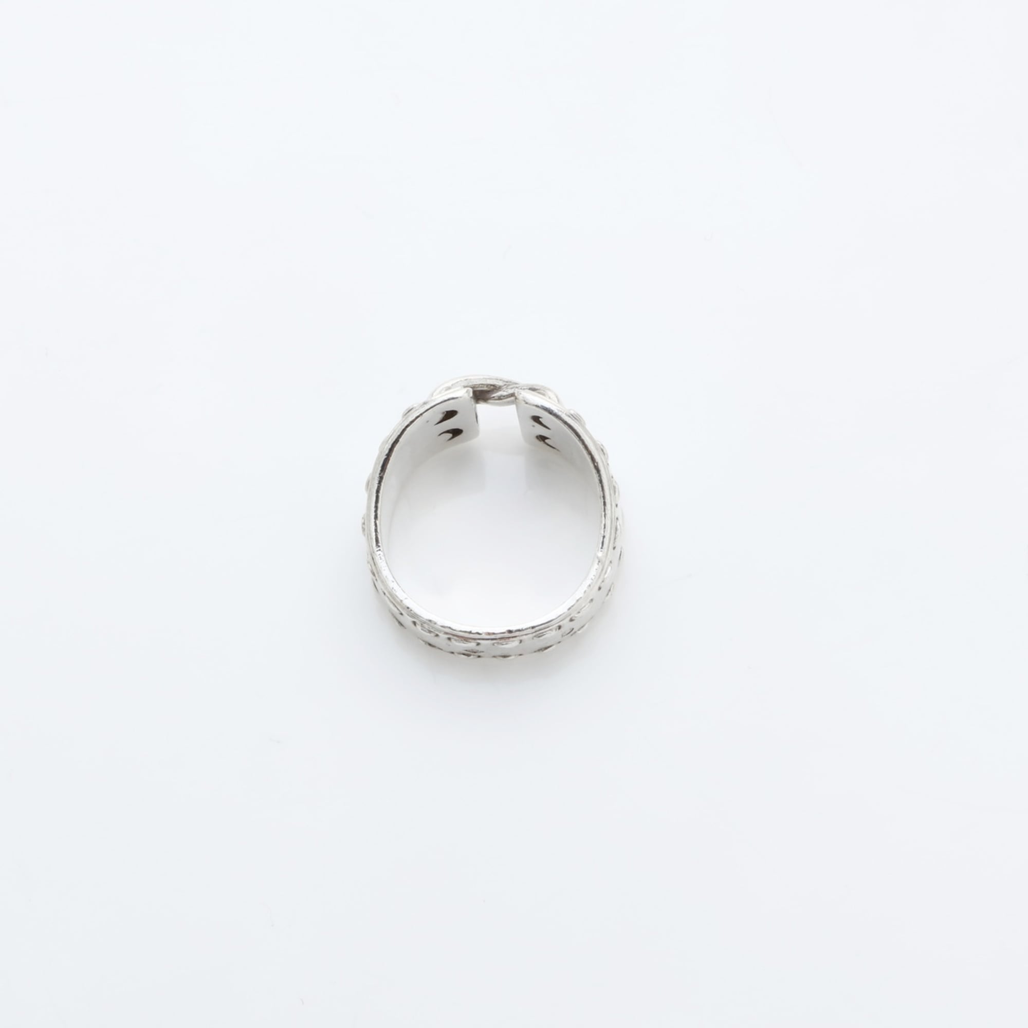 Hermes Silver Band Ring (Pre-Owned)