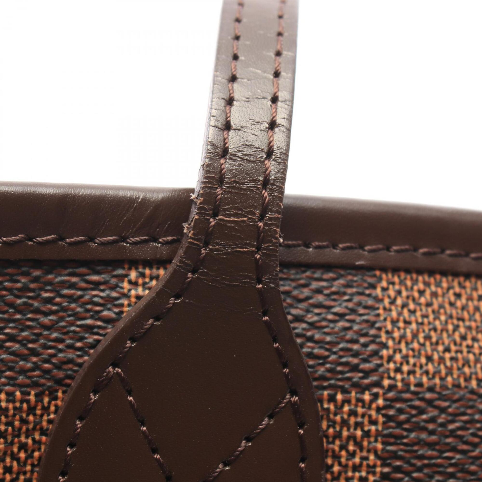 Louis Vuitton Brown Coated Canvas Leather Handbag Tote Bag (Pre-Owned)