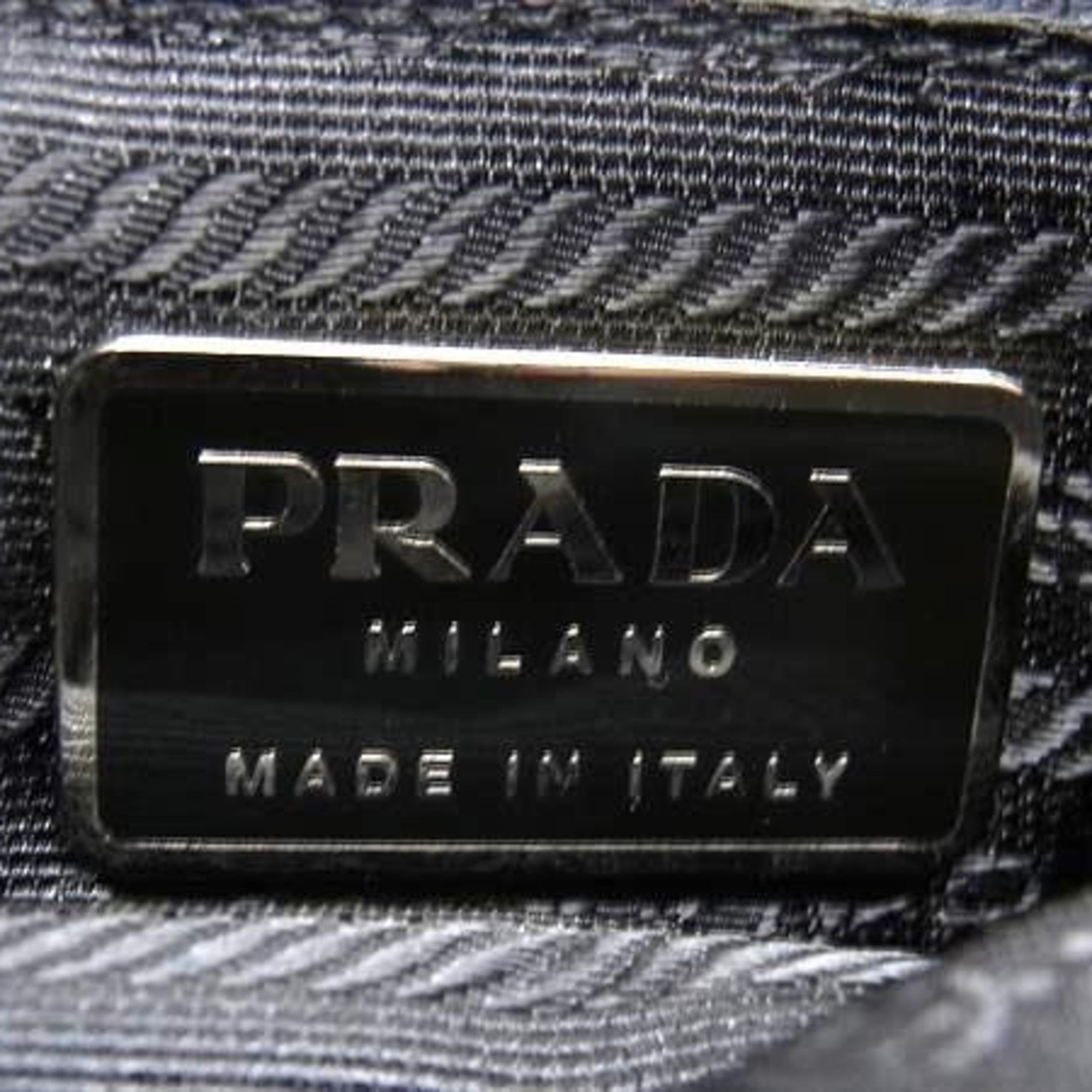 Prada Black Green Tessuto Nylon Handbag Shoulder Bag Tote Bag (Pre-Owned)