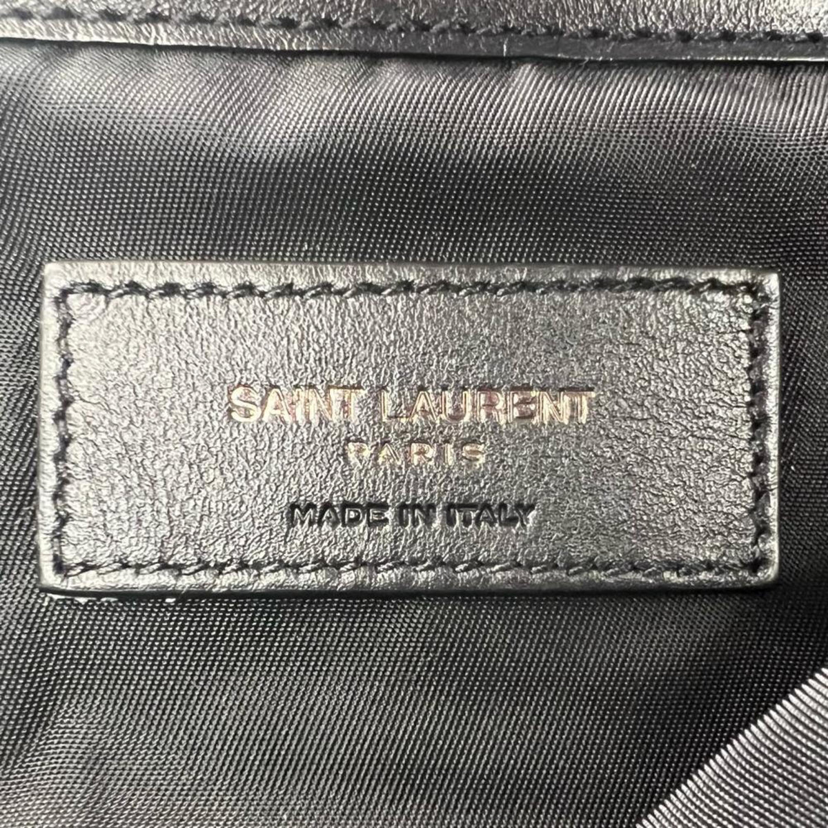 Saint Laurent Black Leather Nylon Backpack (Pre-Owned)