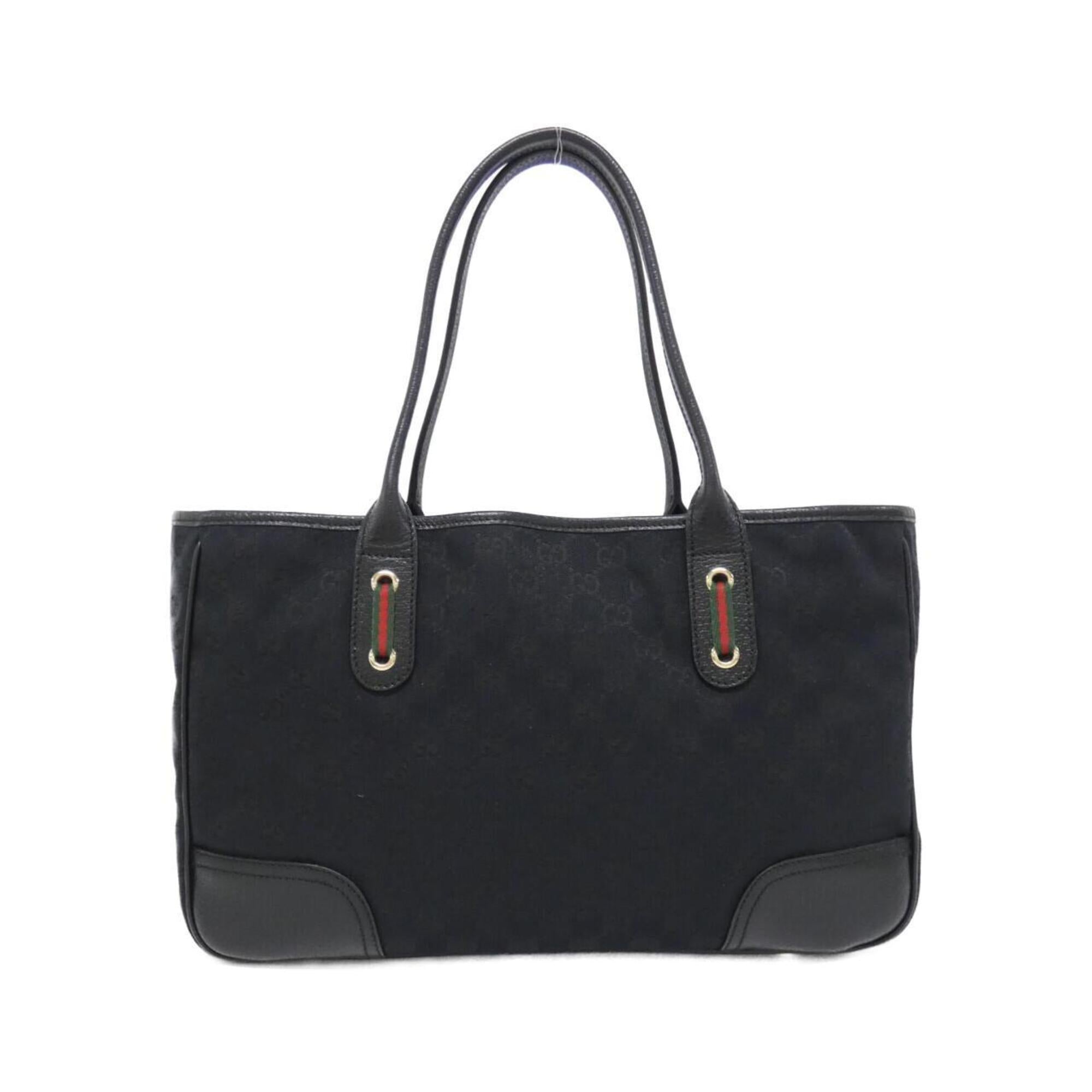 Gucci Black Gg Canvas Handbag (Pre-Owned)