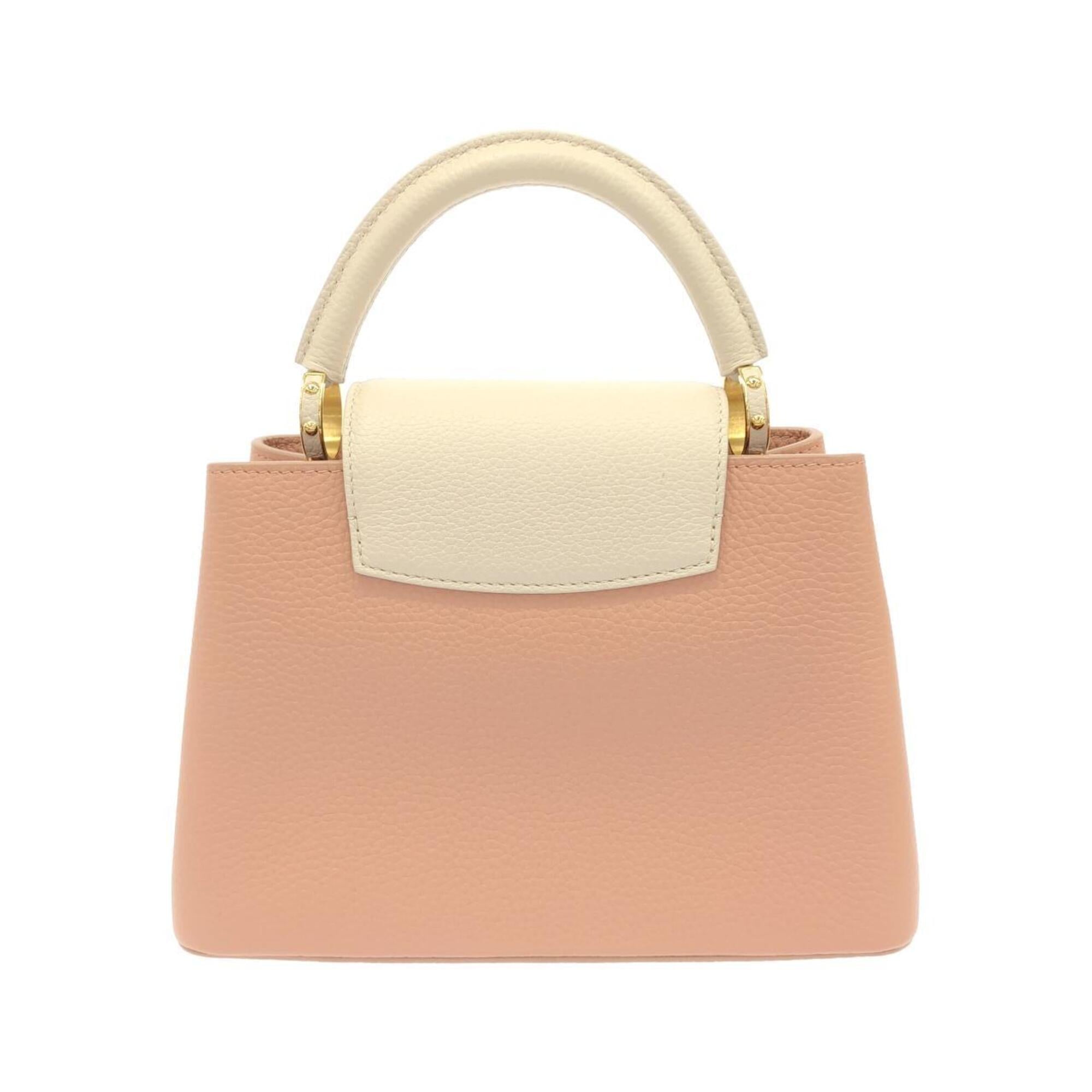 Louis Vuitton Pink Beige Leather Handbag (Pre-Owned)