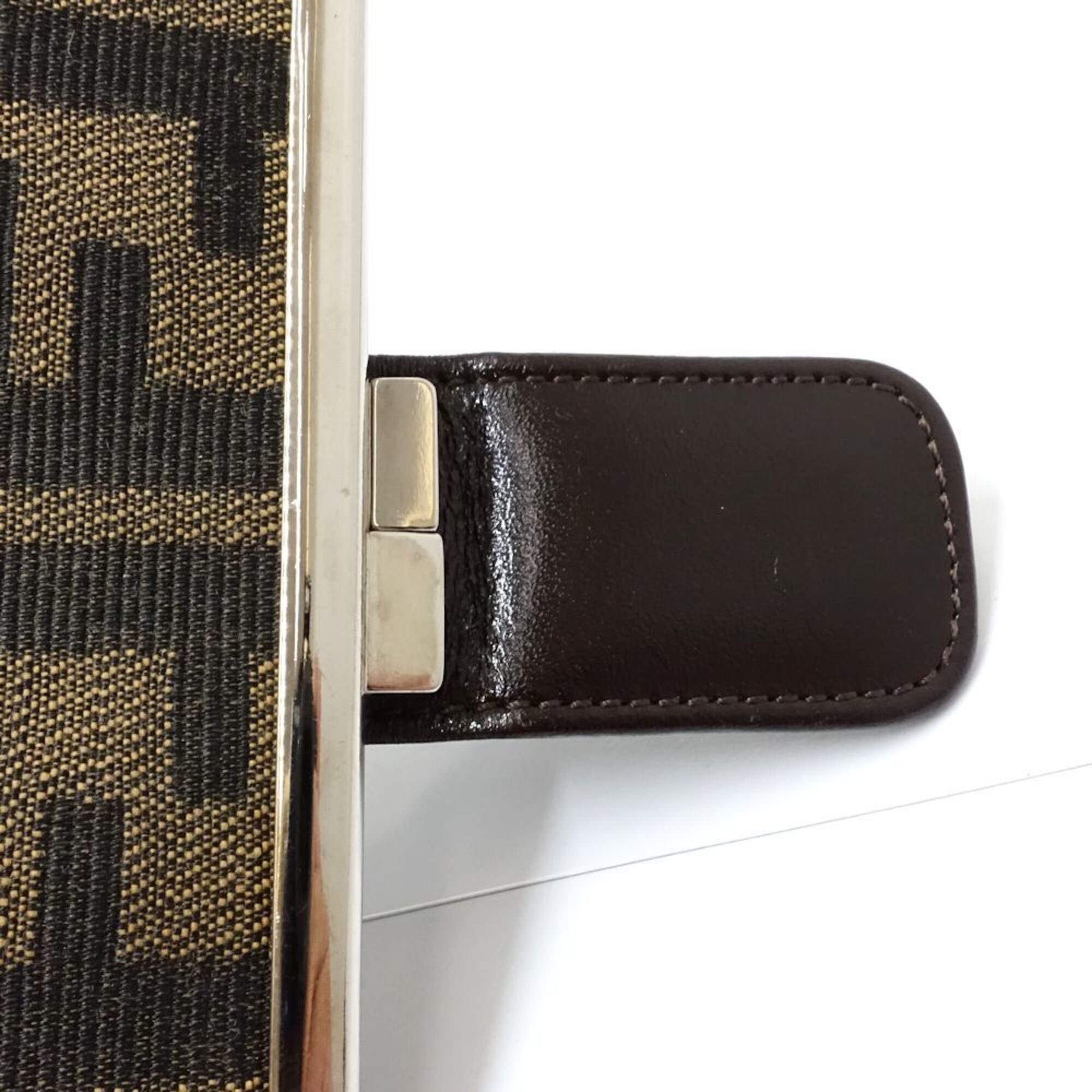 Fendi Zucca Brown Canvas Leather Wallet (Bi-Fold) (Pre-Owned)