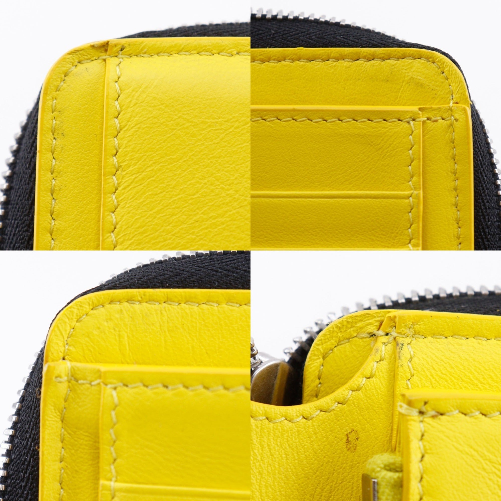 Celine Black Yellow Leather Wallet (Bi-Fold) (Pre-Owned)