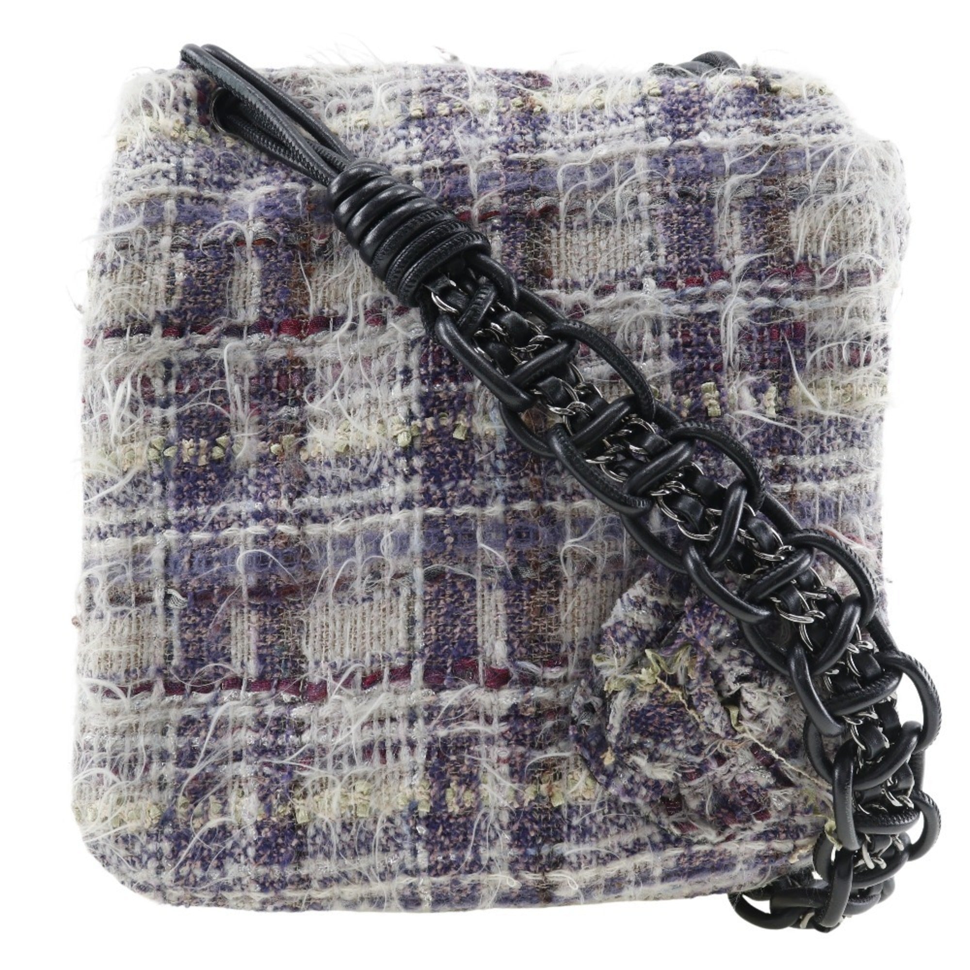 Chanel Purple Tweed Shoulder Bag (Pre-Owned)