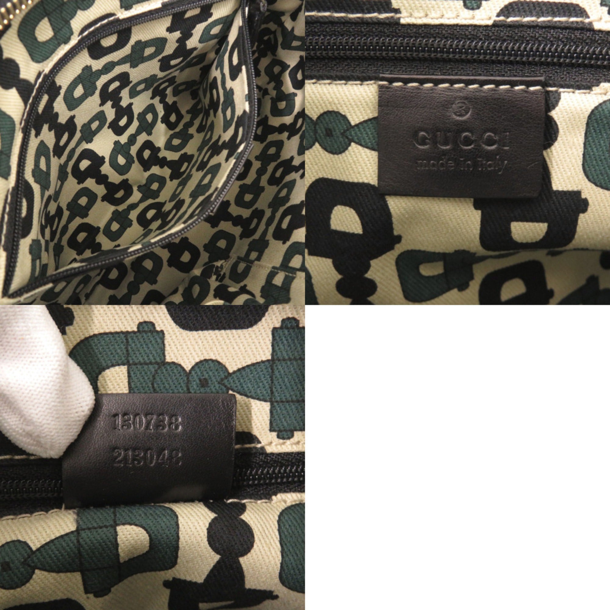 Gucci Black Leather Handbag Shoulder Bag (Pre-Owned)