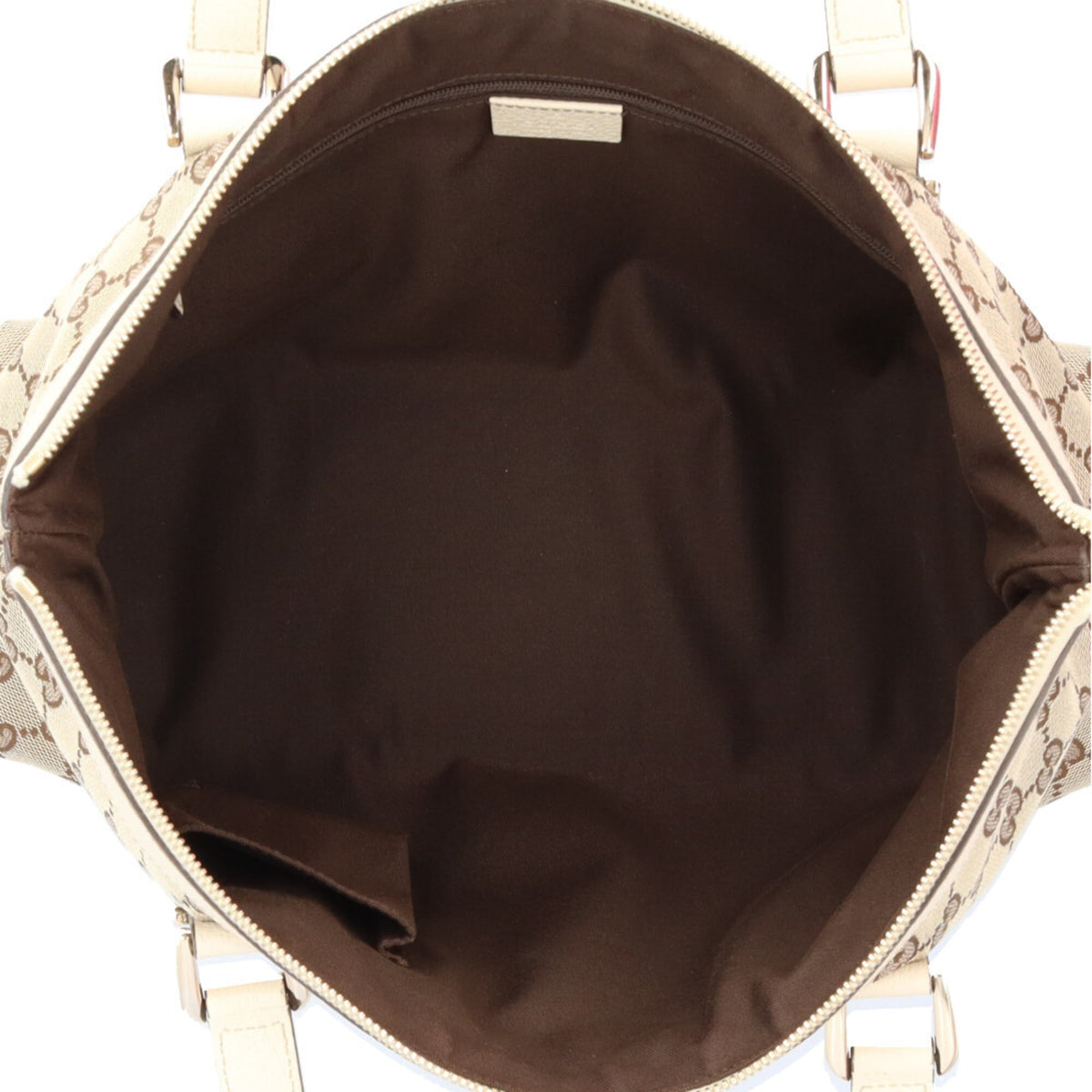 Gucci Abbey Beige Gg Canvas Handbag Tote Bag (Pre-Owned)