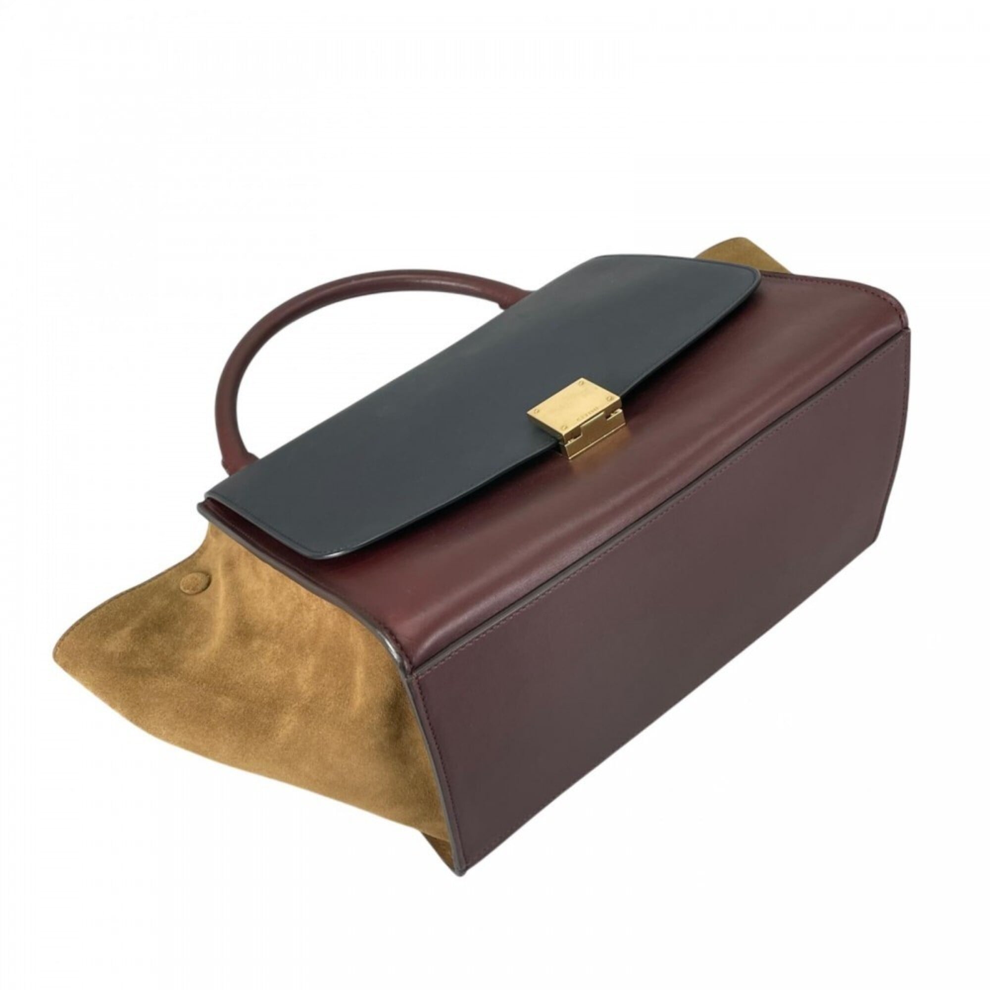 Celine Wine Leather Handbag (Pre-Owned)
