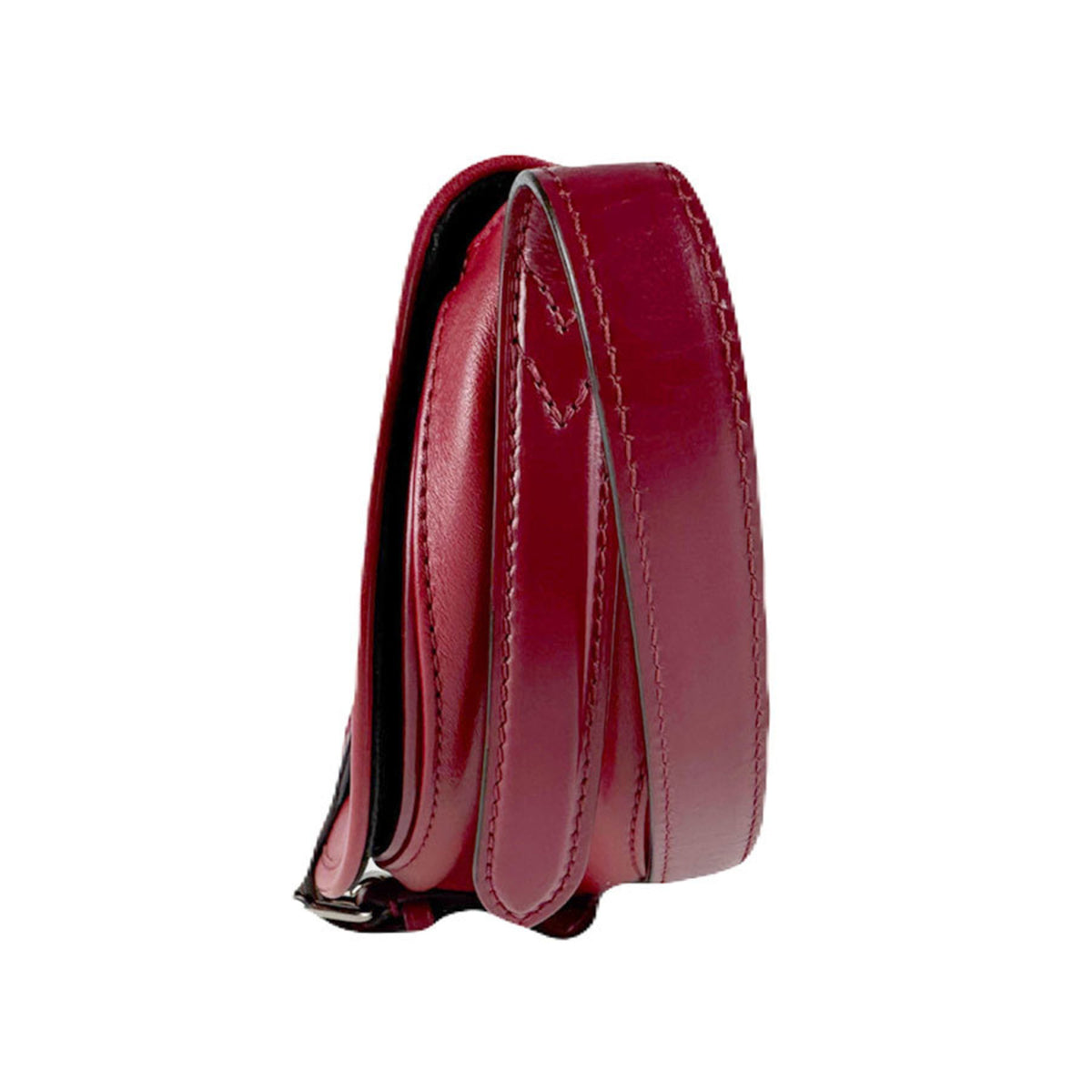 Louis Vuitton Dark Red Leather Shoulder Bag (Pre-Owned)