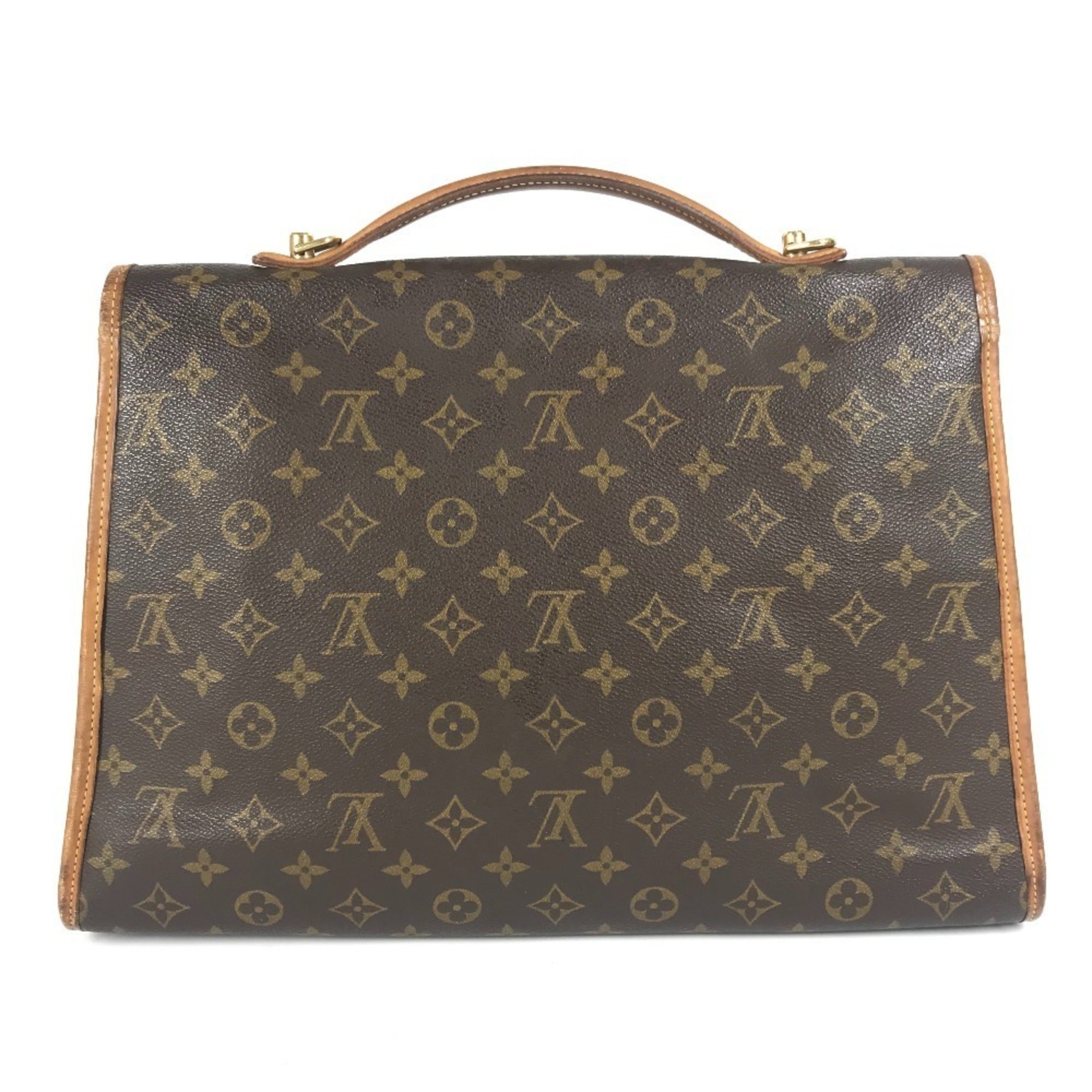 Louis Vuitton Brown Monogram Canvas Handbag Shoulder Bag (Pre-Owned)