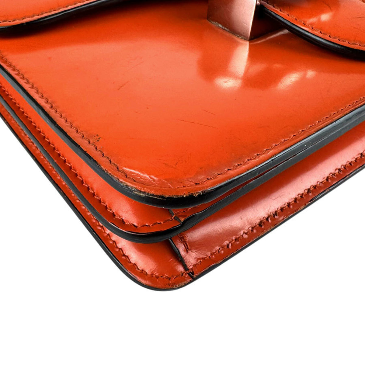 Gucci Orange Leather Shoulder Bag (Pre-Owned)