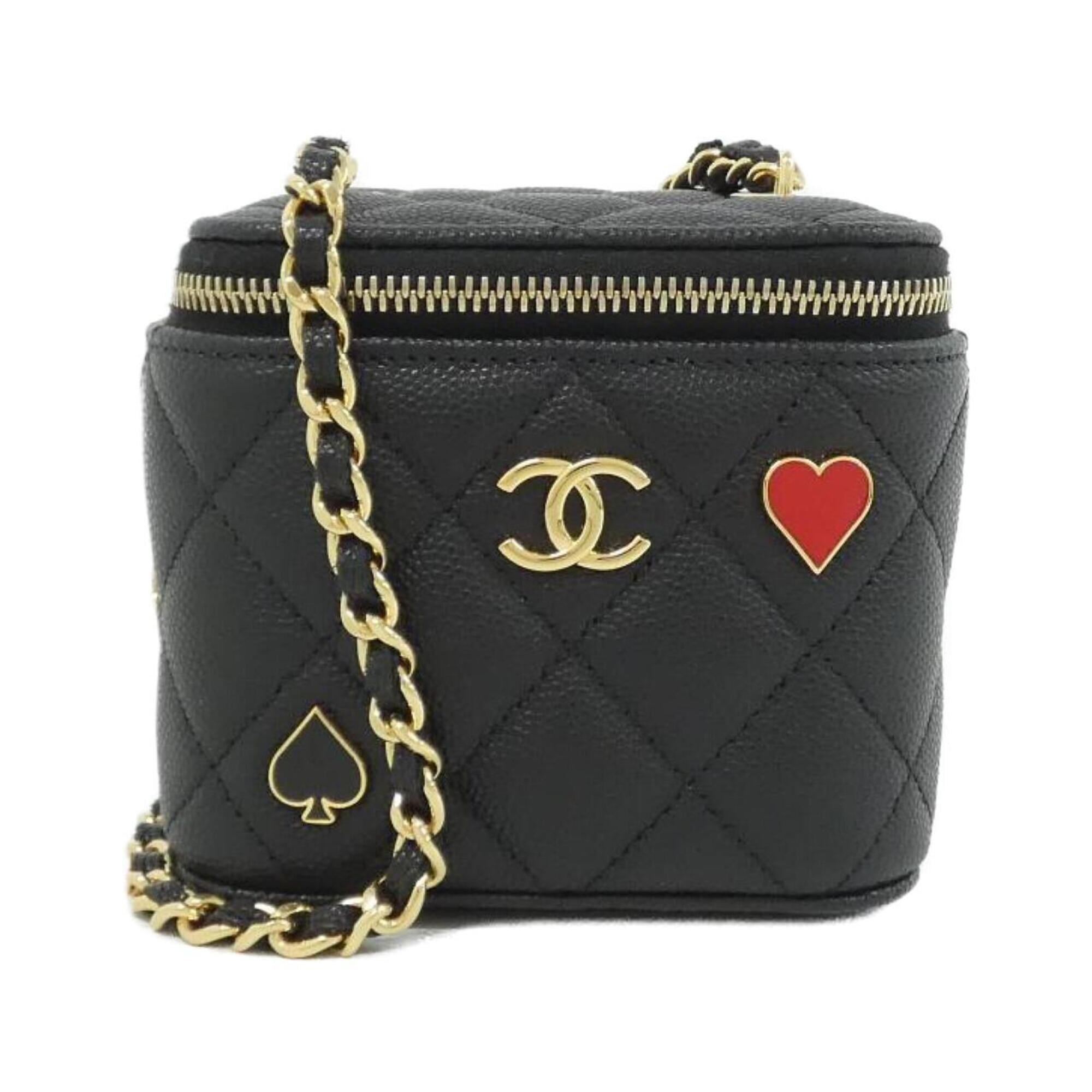 Chanel Black Grained Calfskin Shoulder Bag (Pre-Owned)