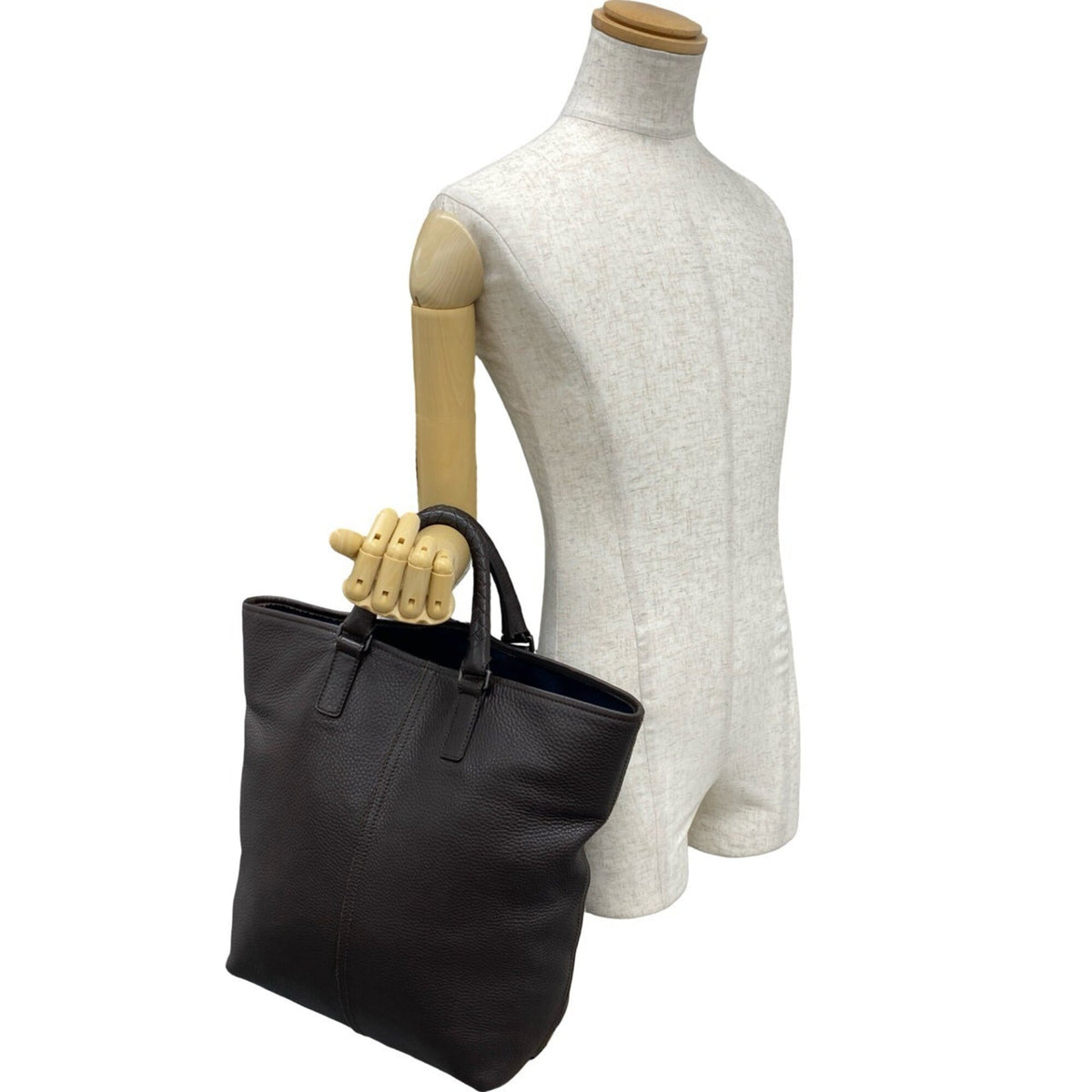 Bottega Veneta Brown Leather Handbag Tote Bag (Pre-Owned)