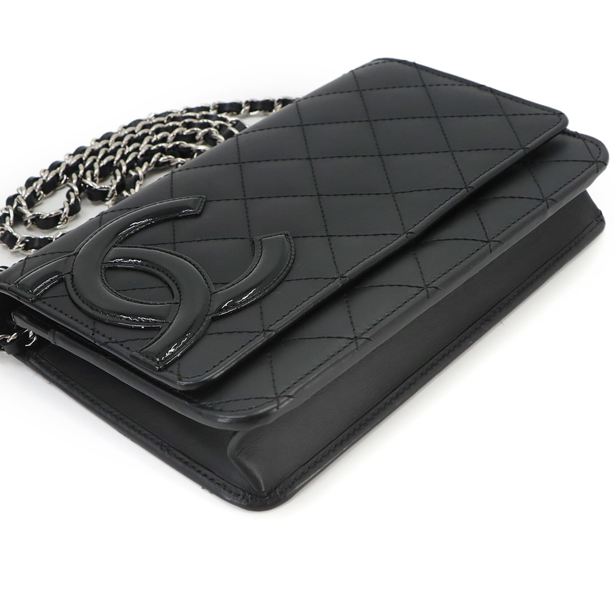 Chanel Black Cambon Ligne Chain/Shoulder Wallet (Pre-Owned)