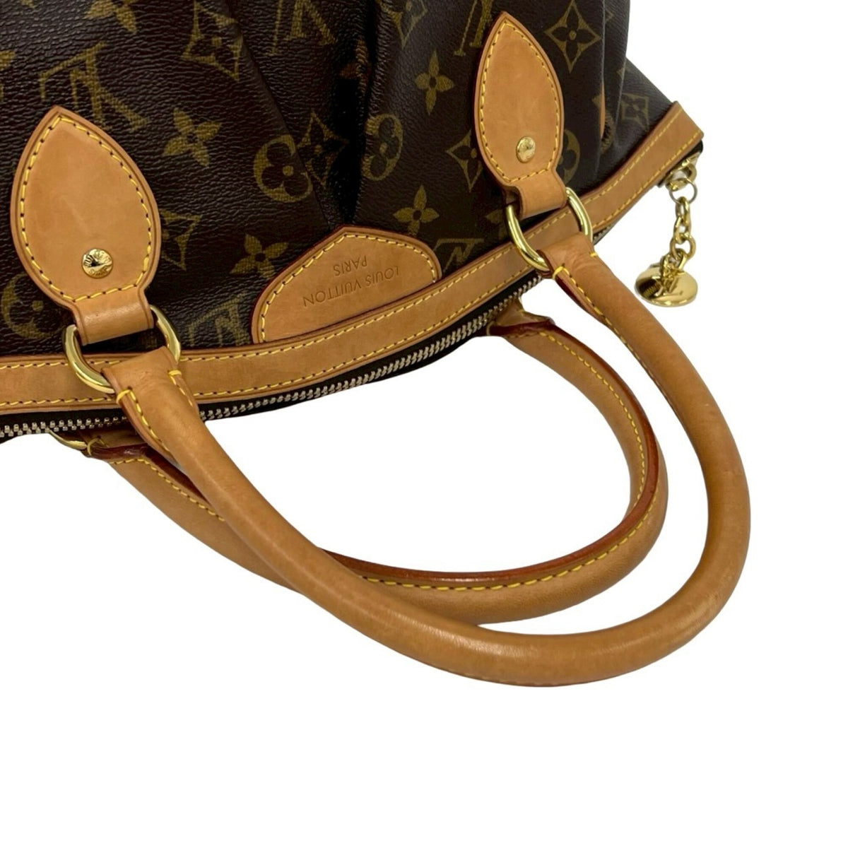Louis Vuitton Brown Leather Pvc Boston Bag Handbag Tote Bag (Pre-Owned)