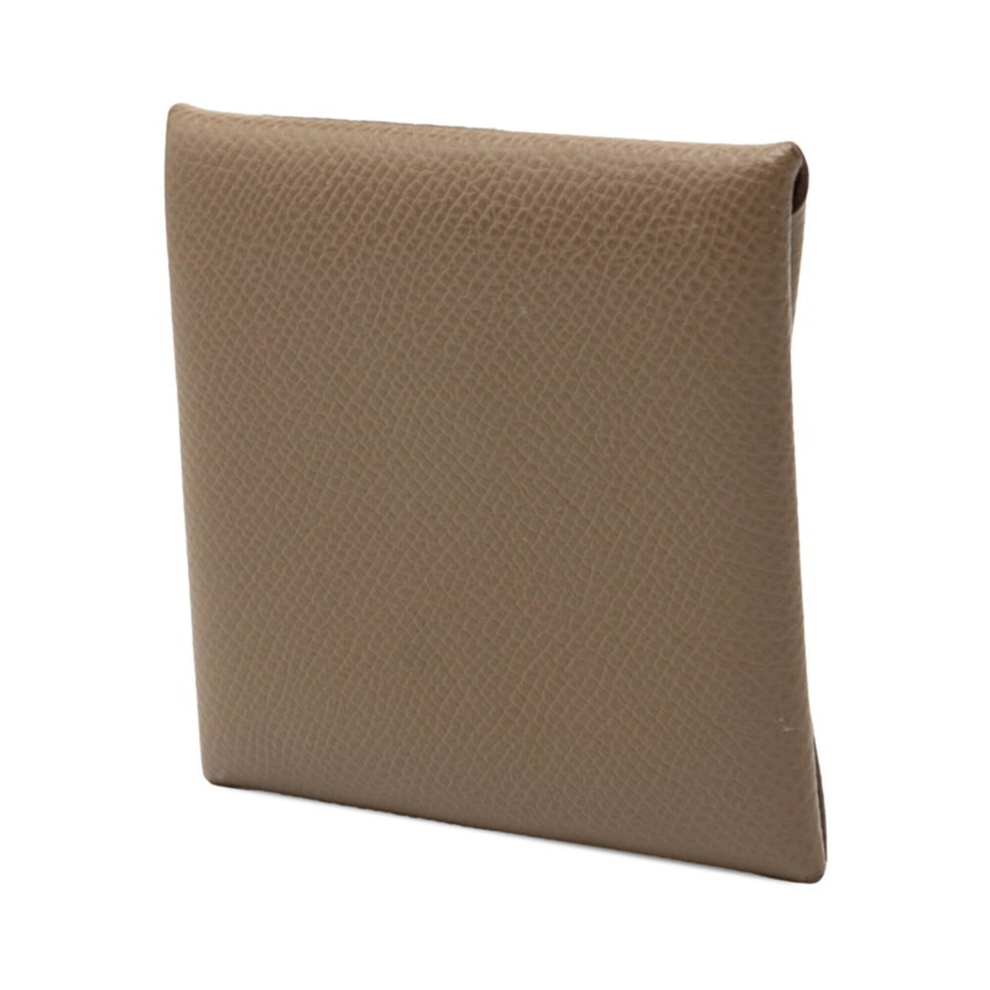 Hermes Beige Etoupe Gray Gray Epsom Leather Coin Purse/Coin Case (Pre-Owned)