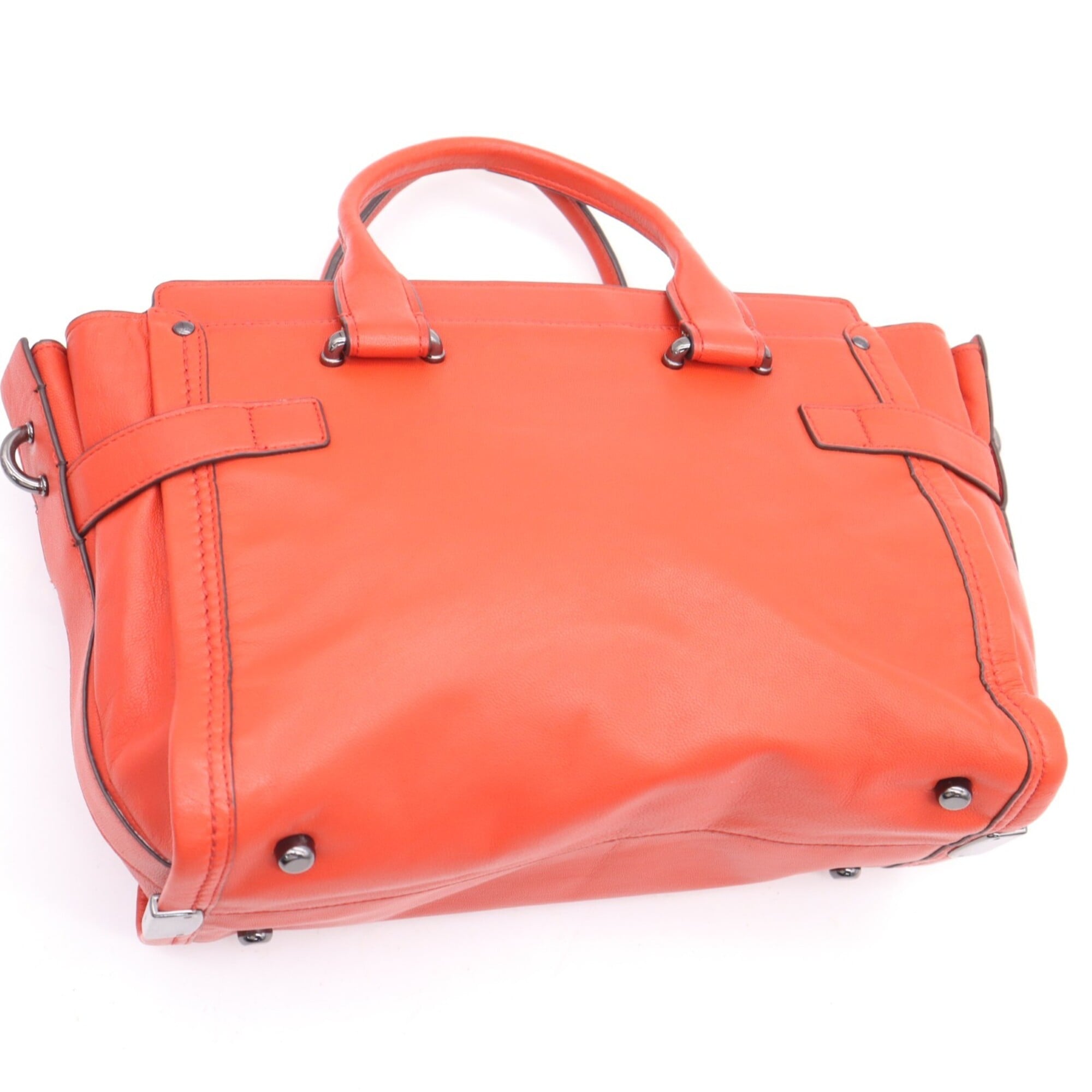 Coach Orange Leather Handbag (Pre-Owned)