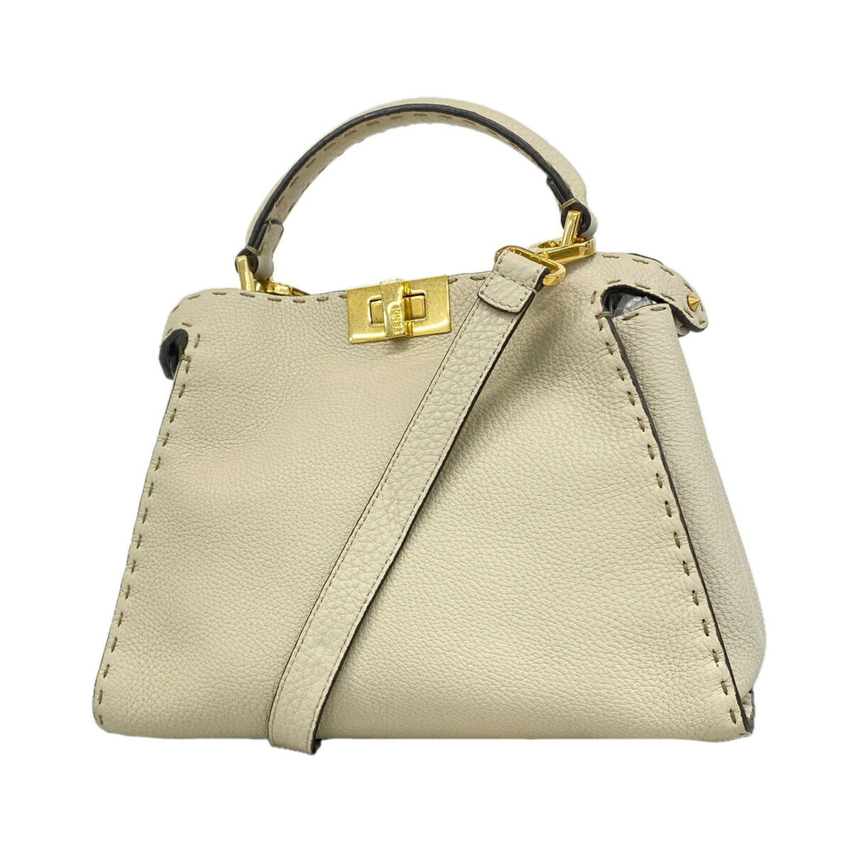 Fendi Beige Leather Handbag (Pre-Owned)