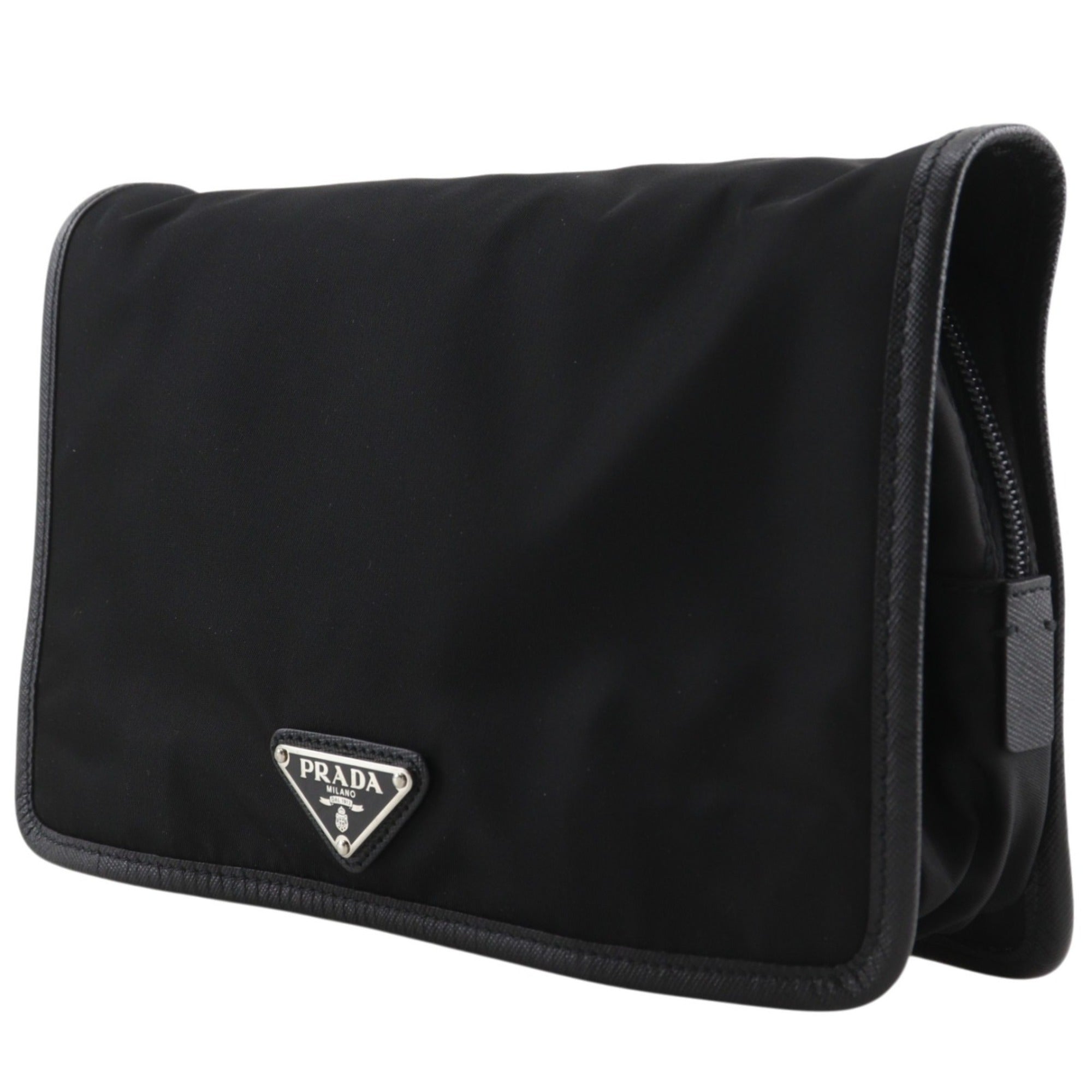 Prada Black Nero Nylon Pouch (Pre-Owned)