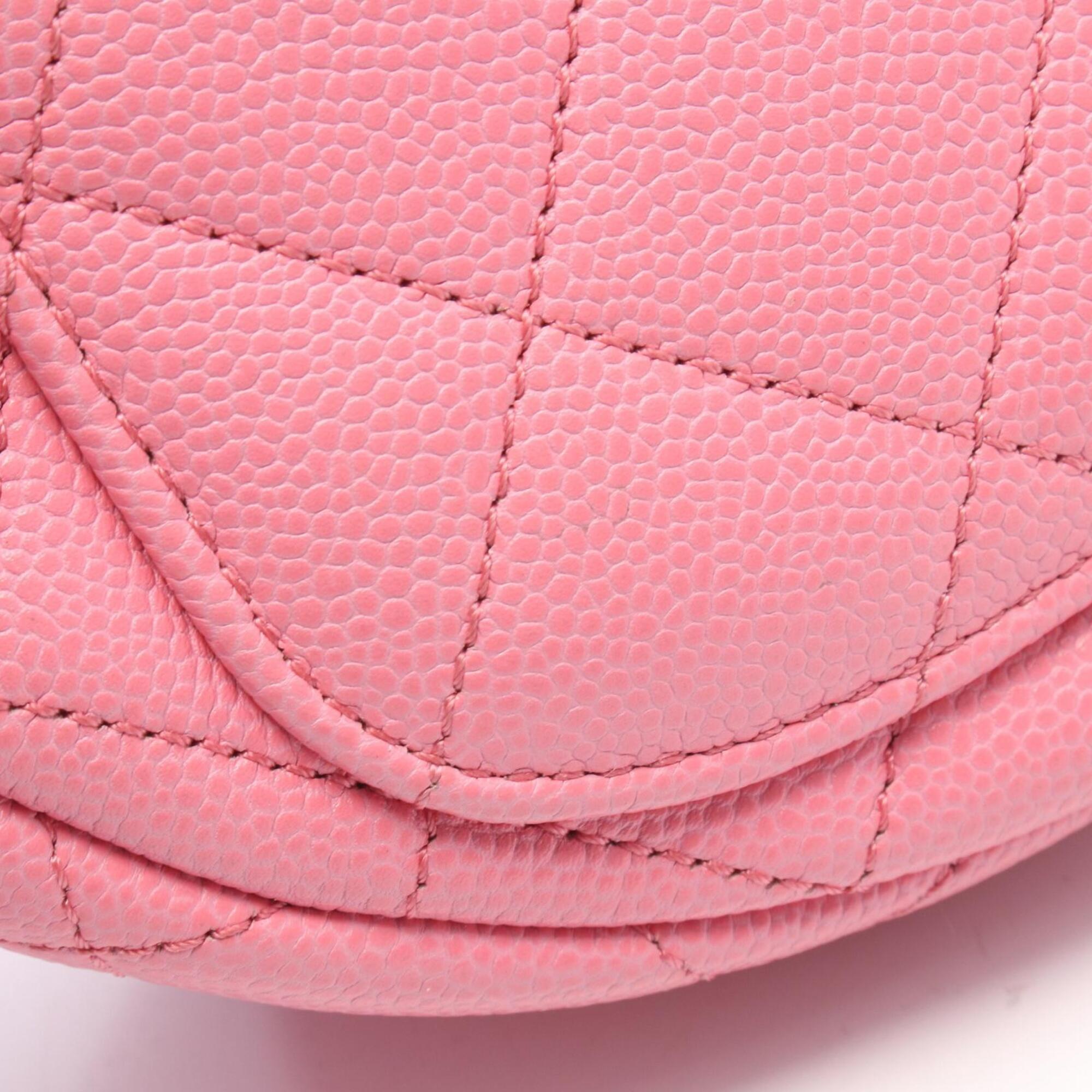 Chanel Pink Grained Calfskin Handbag Shoulder Bag (Pre-Owned)