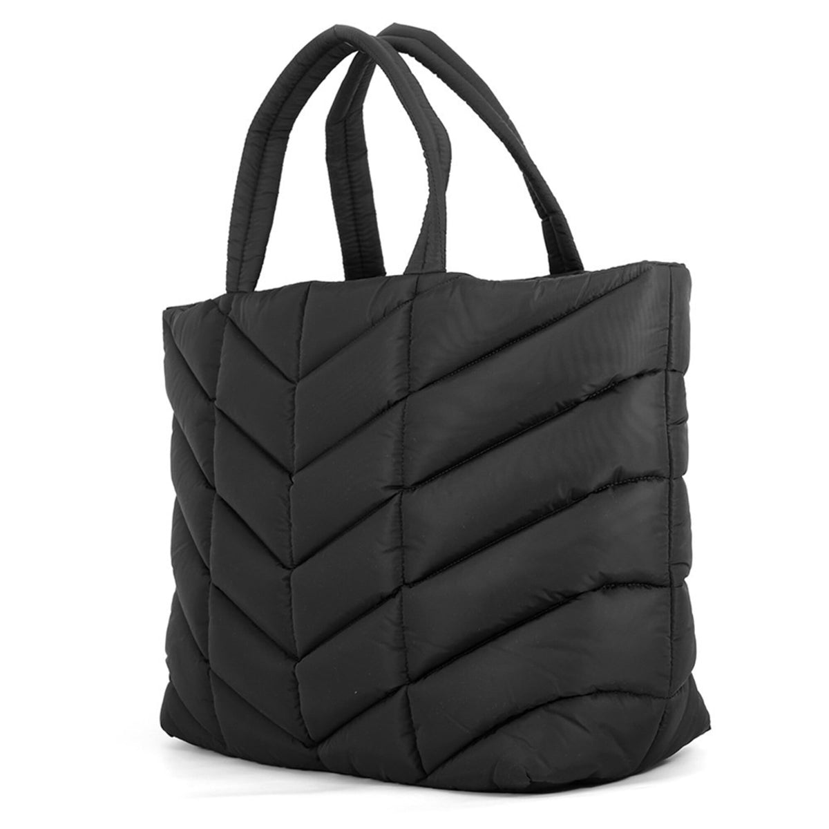 Yves Saint Laurent Black Nylon Handbag Tote Bag (Pre-Owned)