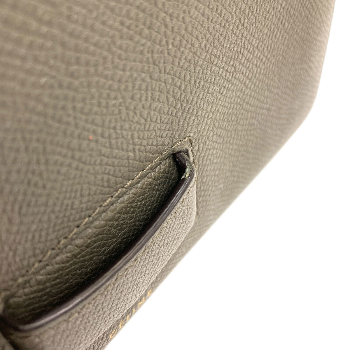 Celine Gray Leather Long Wallet (Bi-Fold) (Pre-Owned)