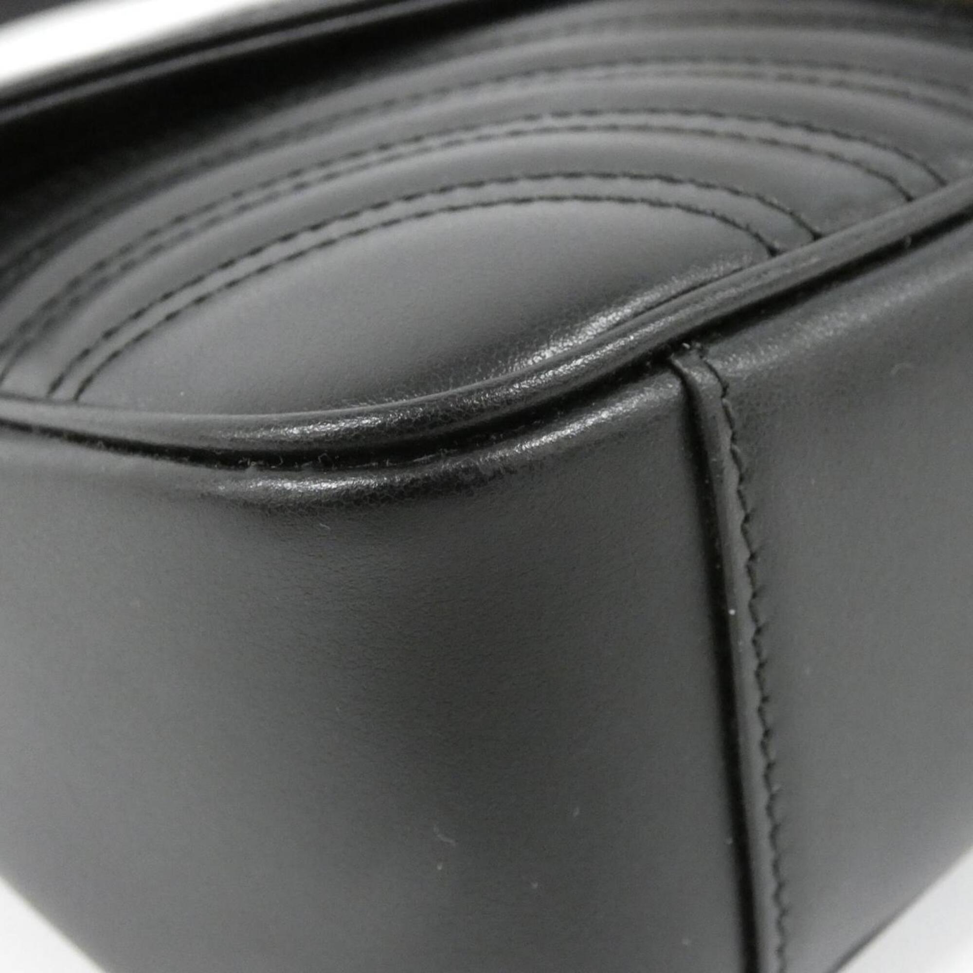 Gucci Gg Marmont Black Quilting Shoulder Bag (Pre-Owned)