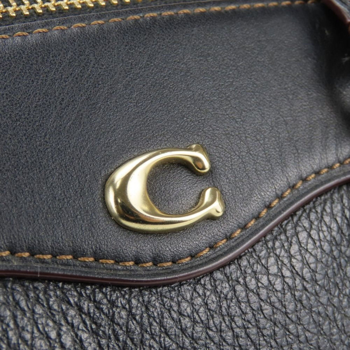 Coach Black Dark Brown Leather Handbag (Pre-Owned)