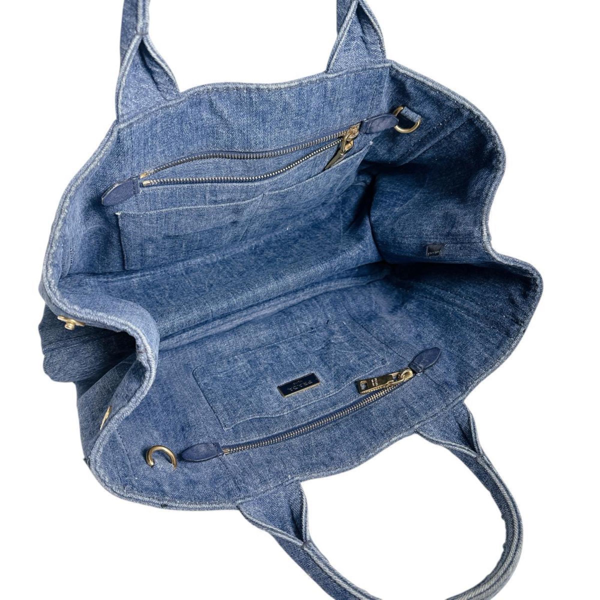 Prada Blue Denim Tote Bag (Pre-Owned)