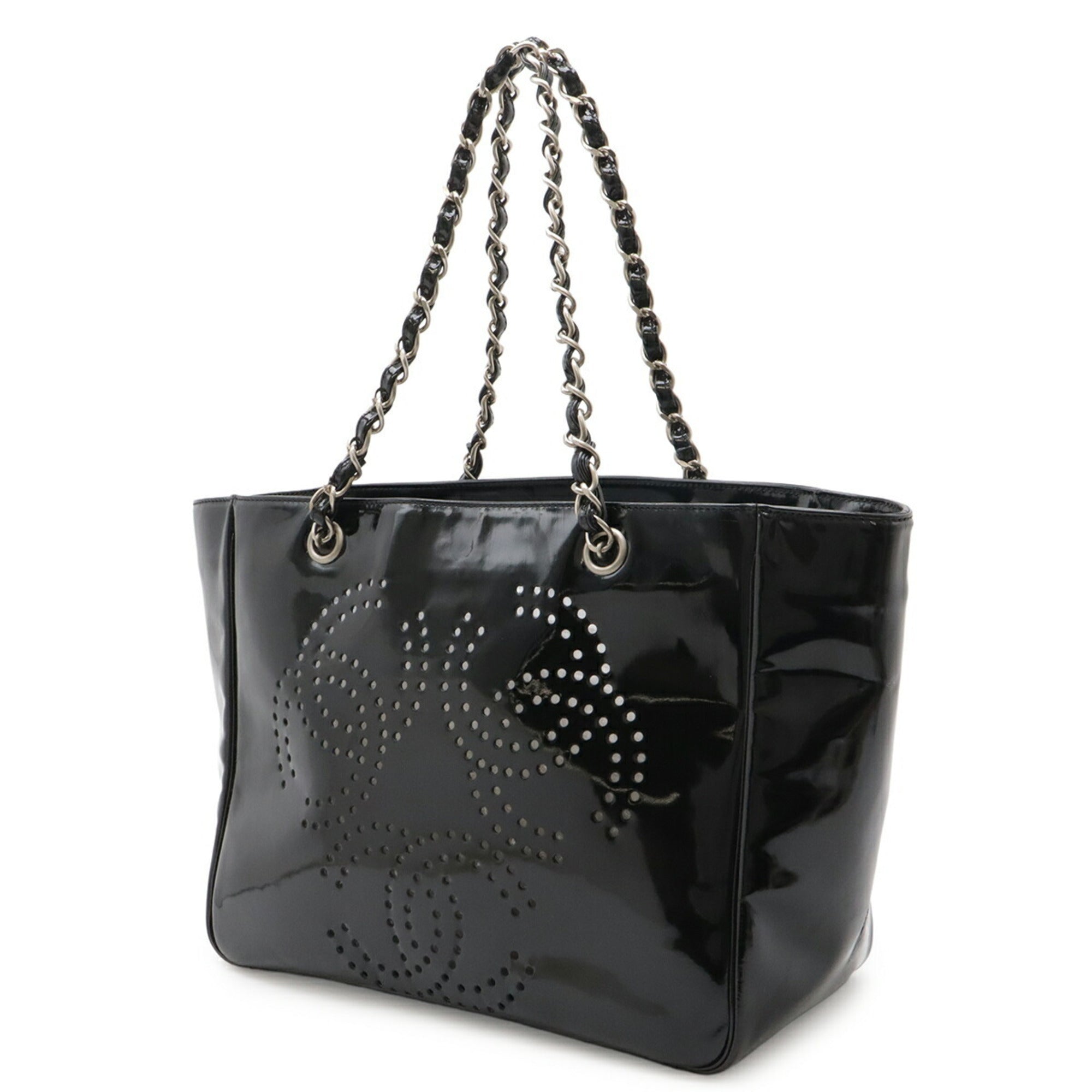 Chanel Black White Handbag Pouch Shoulder Bag Tote Bag (Pre-Owned)