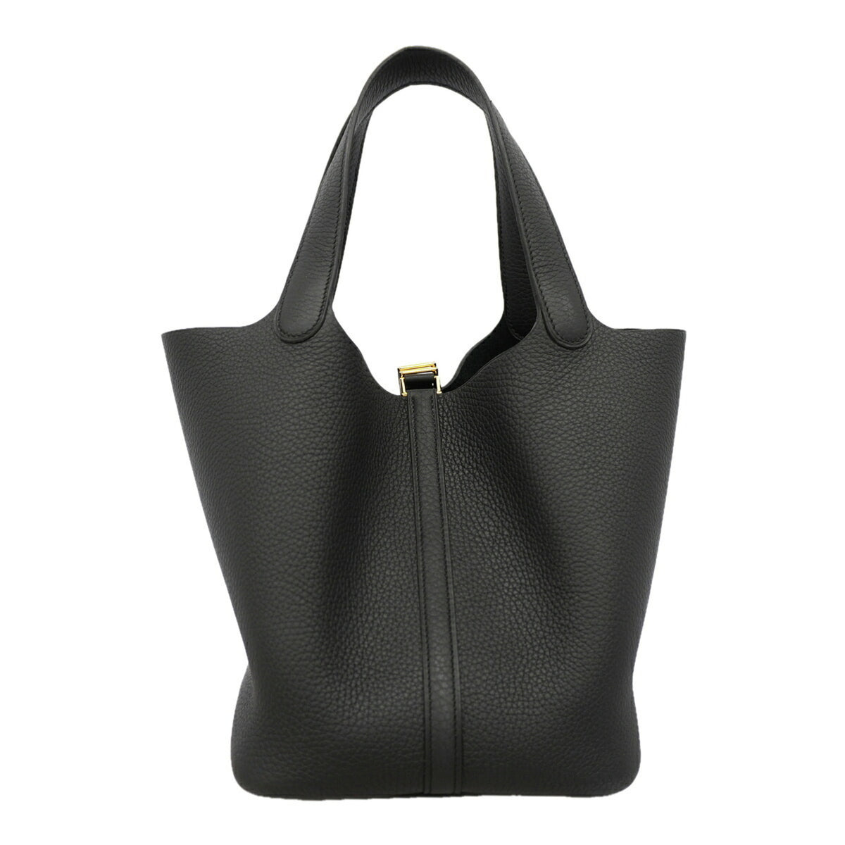 Hermes Black Taurillon Clemence Leather Handbag (Pre-Owned)