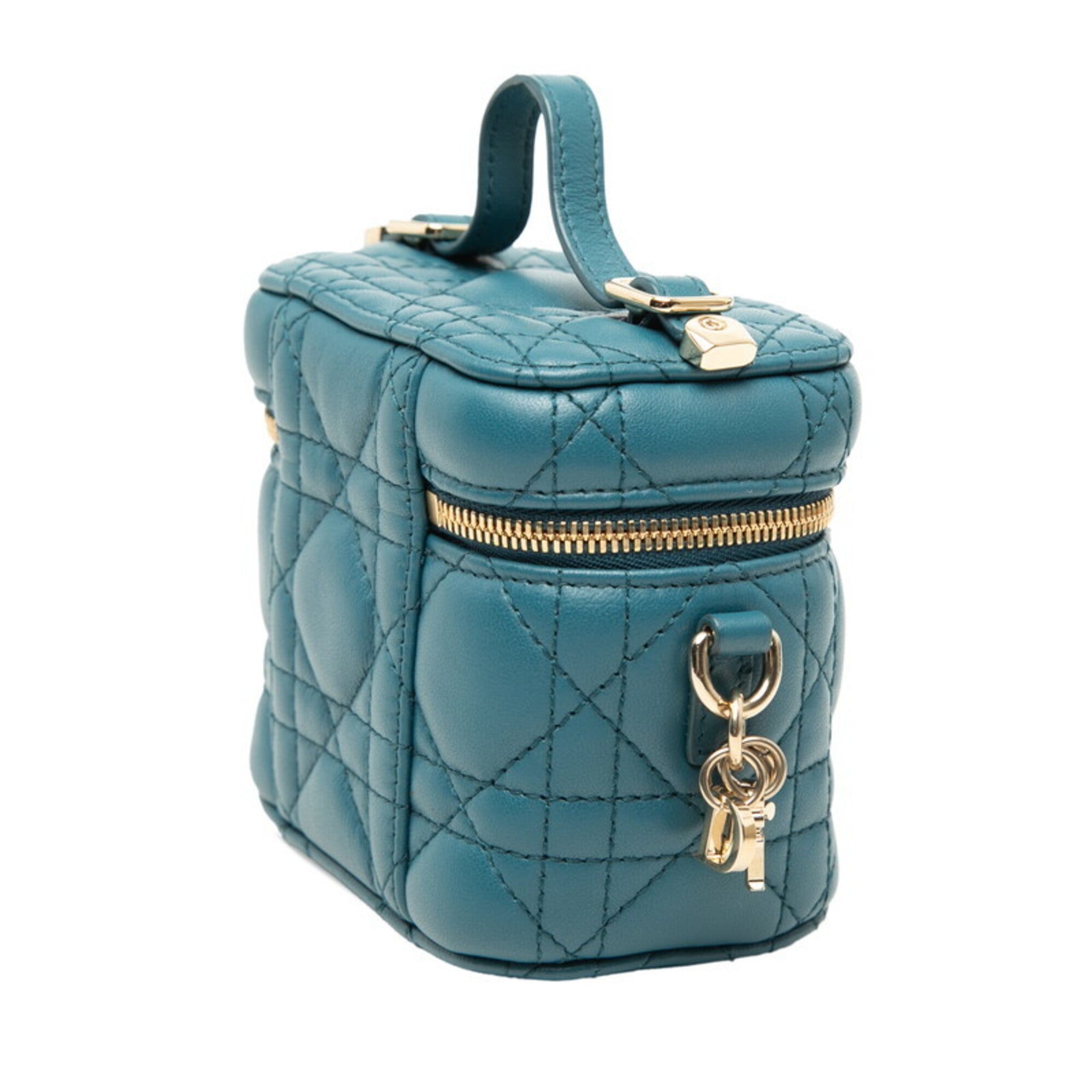 Christian Dior Blue Leather Vanity Bag (Pre-Owned)