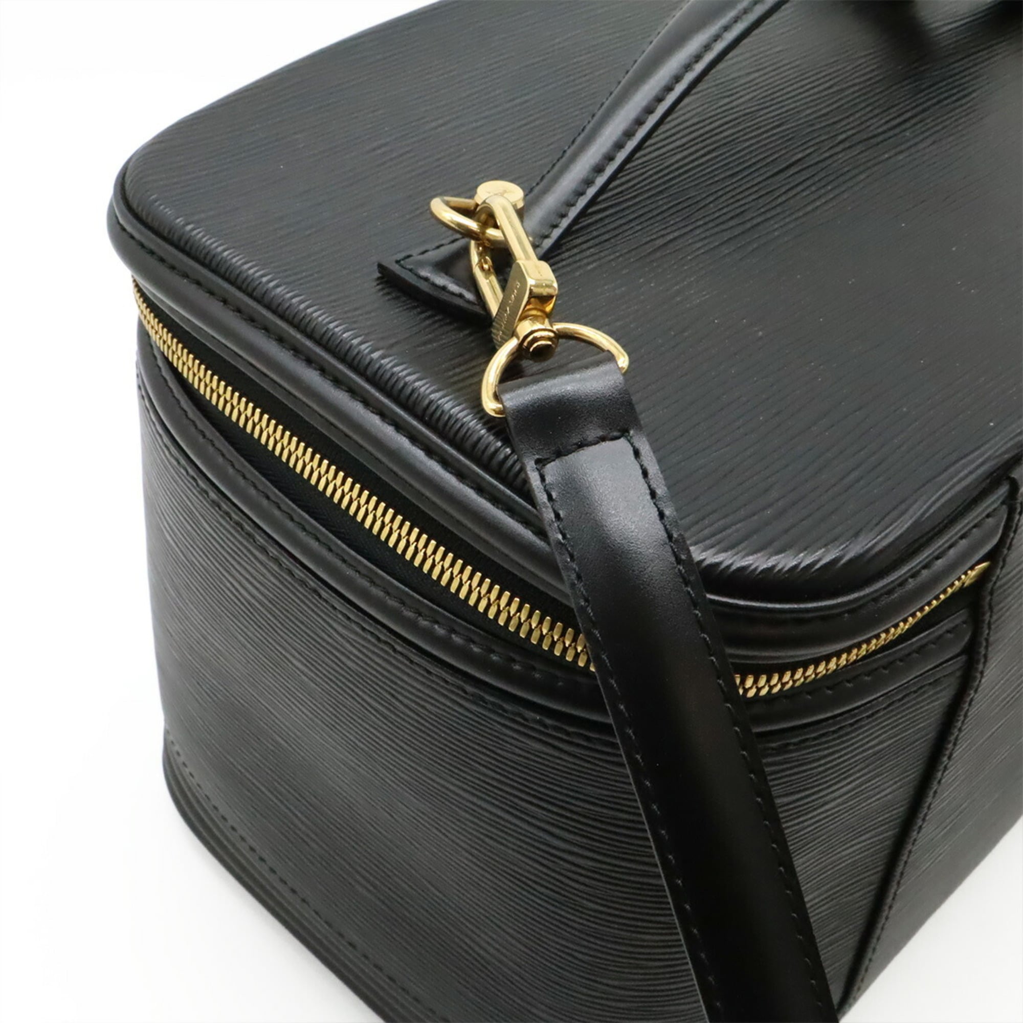 Louis Vuitton Noir Epi Leather Handbag Shoulder Bag Vanity Bag (Pre-Owned)