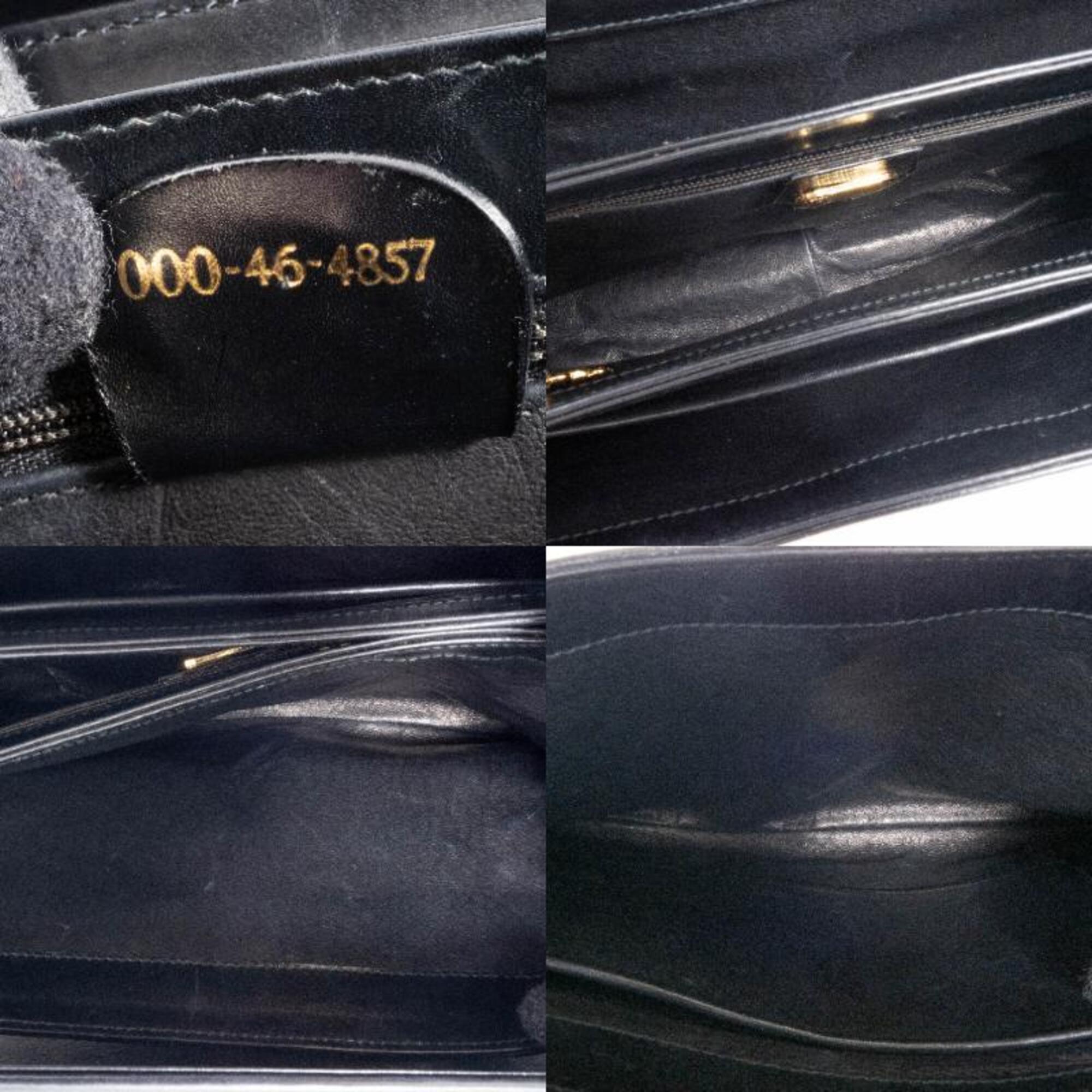 Gucci Black Leather Shoulder Bag Tote Bag (Pre-Owned)