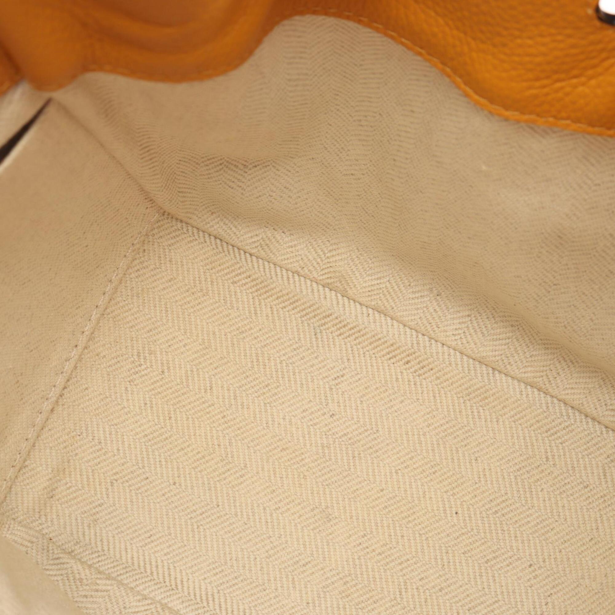Loewe Brown Orange Leather Handbag (Pre-Owned)