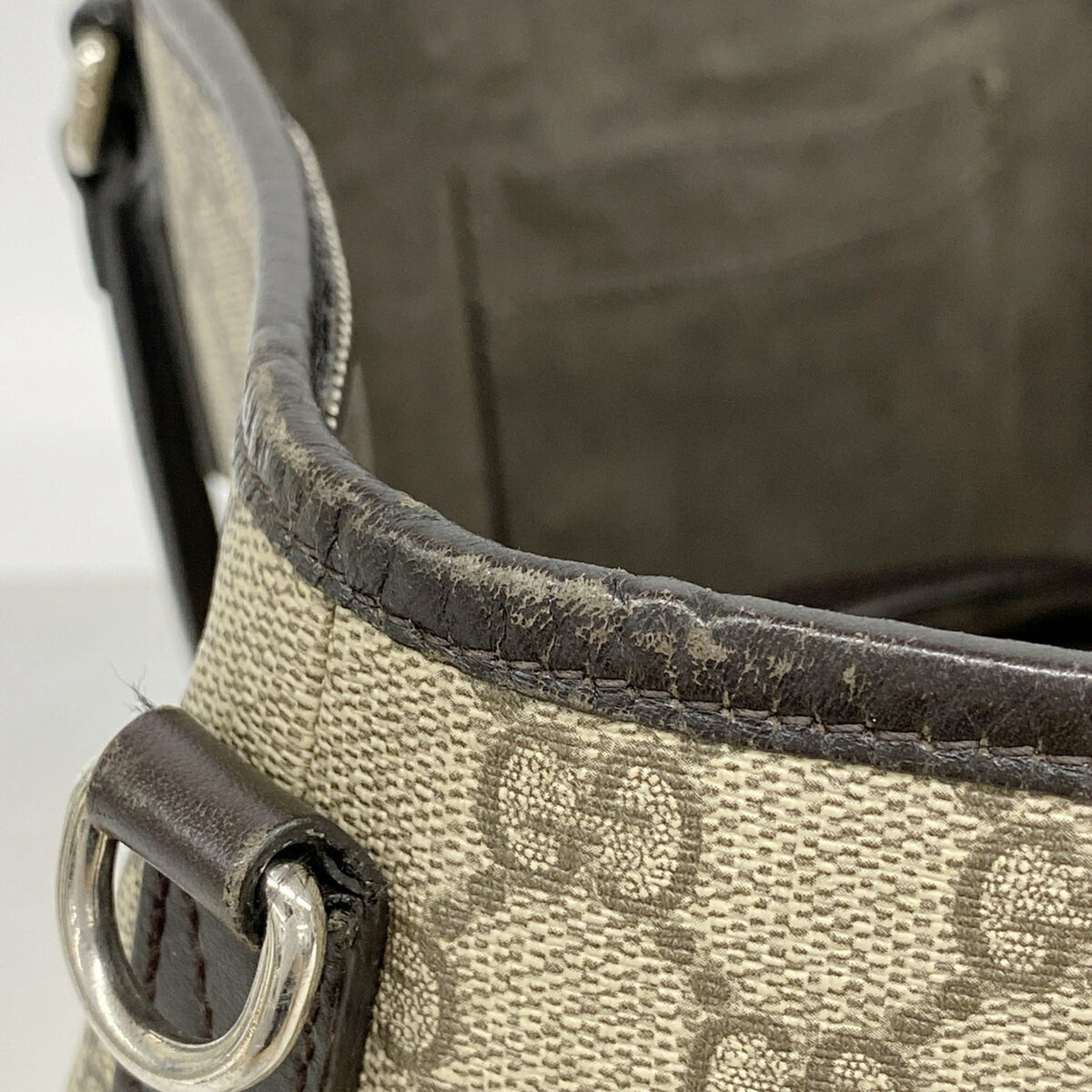 Gucci Beige Brown Pvc Tote Bag (Pre-Owned)