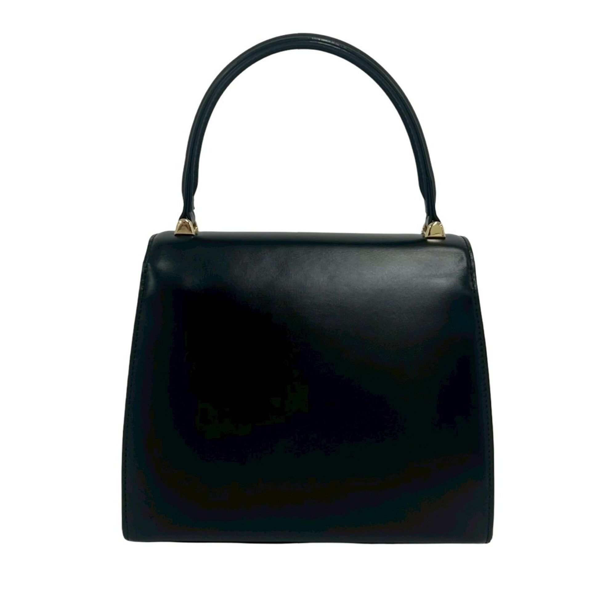 Louis Vuitton Black Leather Handbag Tote Bag (Pre-Owned)
