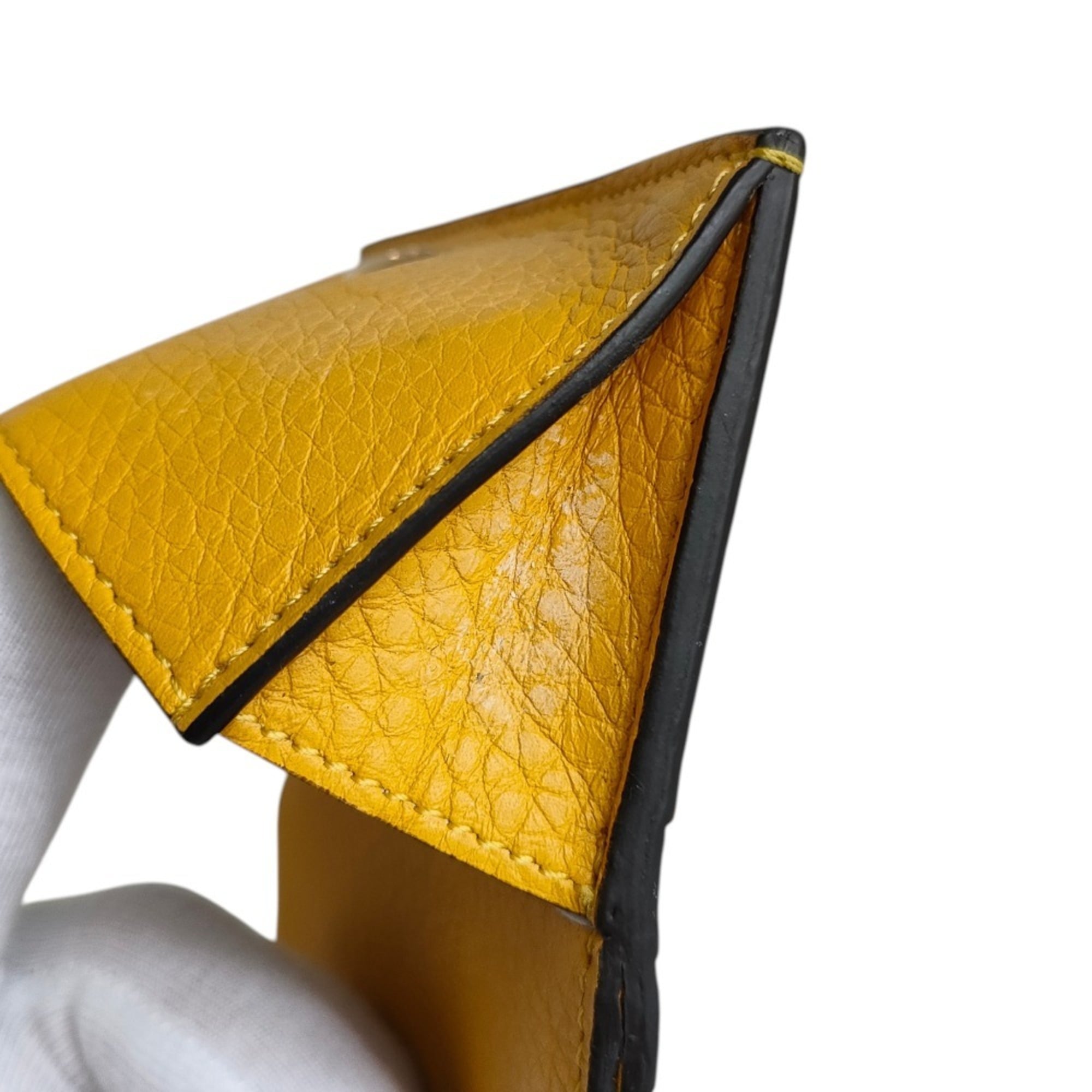 Fendi Yellow Leather Wallet (Bi-Fold) (Pre-Owned)