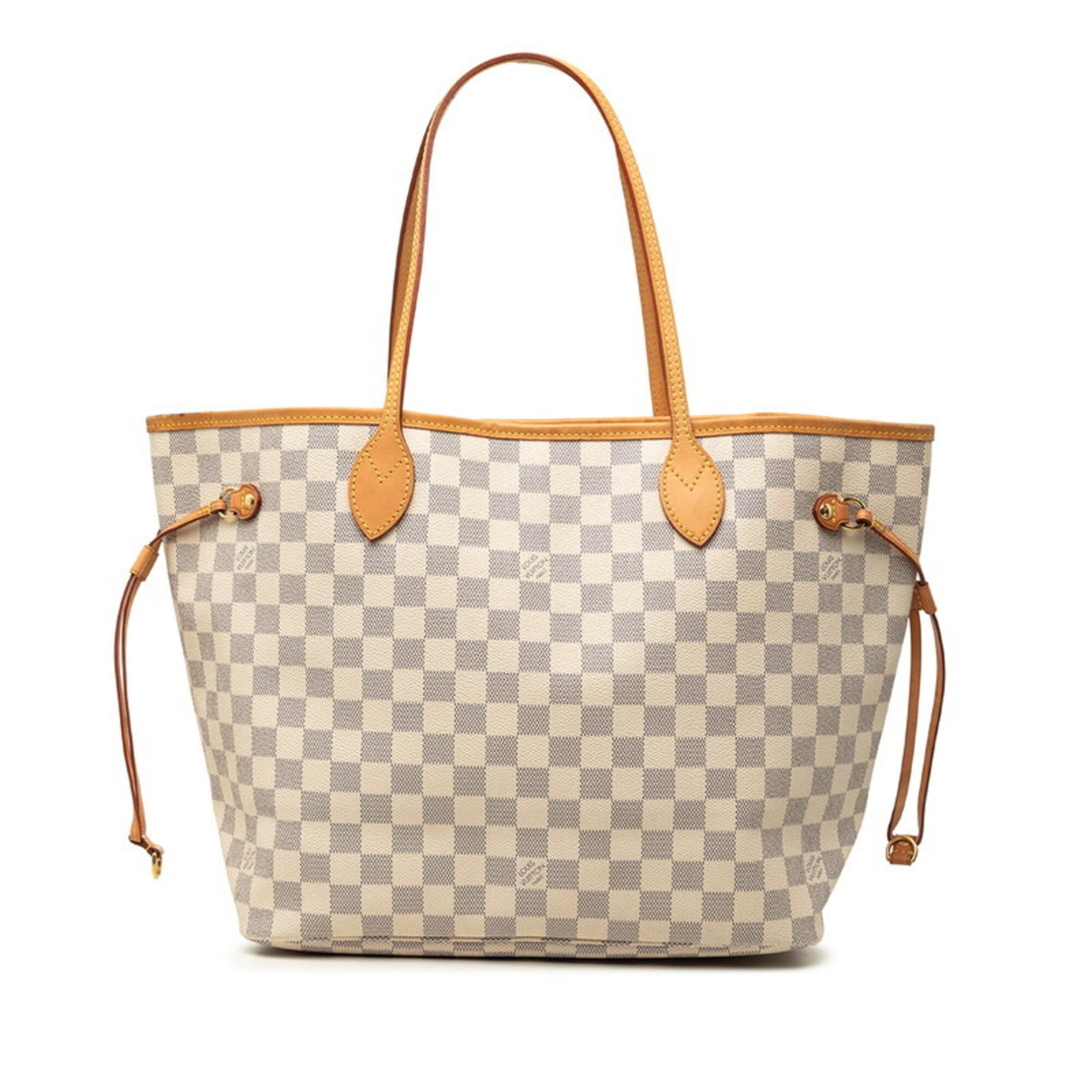 Louis Vuitton Damier Azur Ivory White Pvc Leather Shoulder Bag Tote Bag (Pre-Owned)