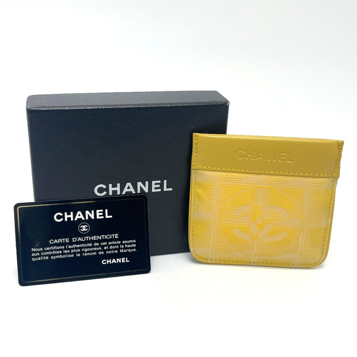 Chanel Yellow Leather Coin Purse/Coin Case (Pre-Owned)