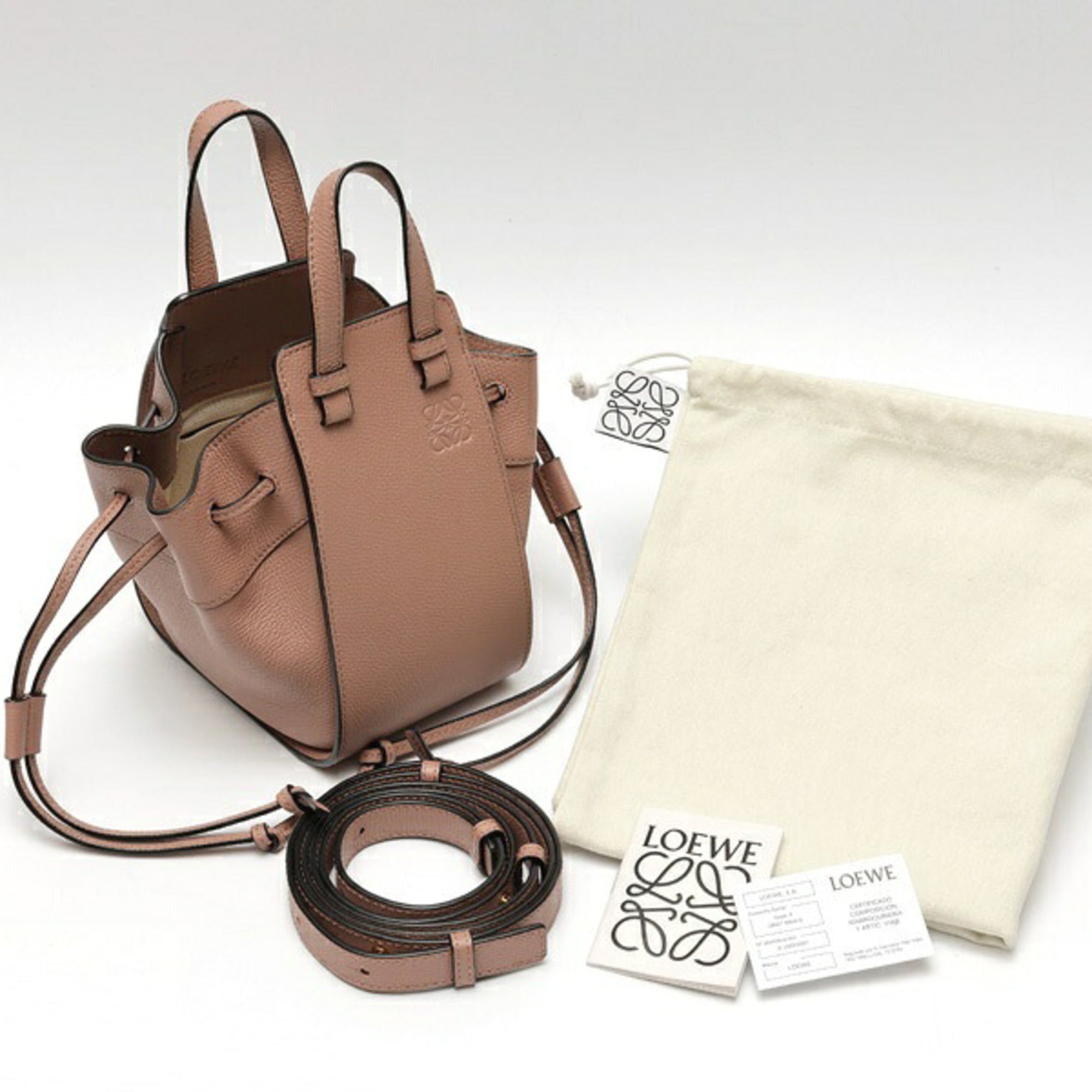 Loewe Pink Beige Leather Shoulder Bag (Pre-Owned)