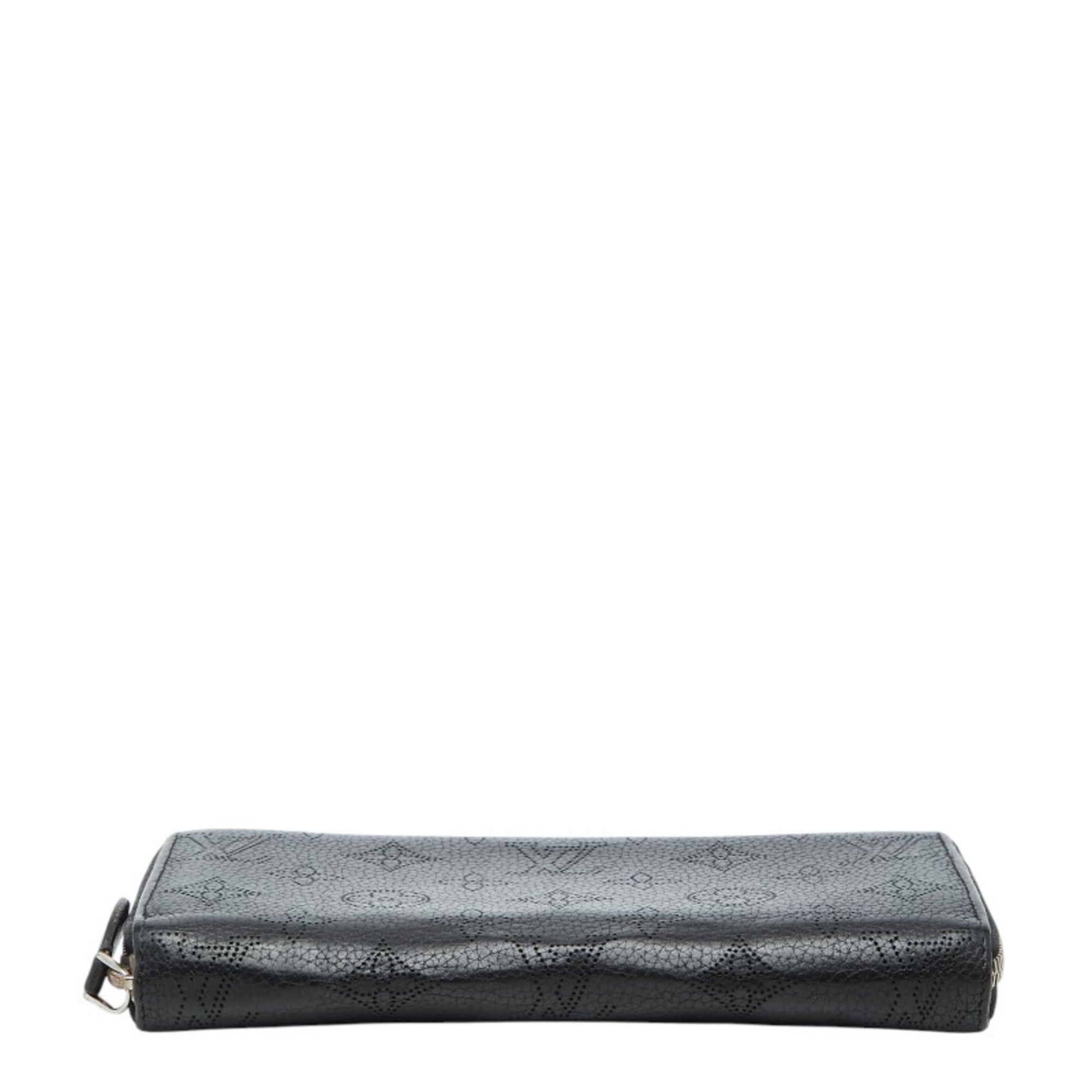 Louis Vuitton Black Noir Leather Long Wallet (Bi-Fold) (Pre-Owned)