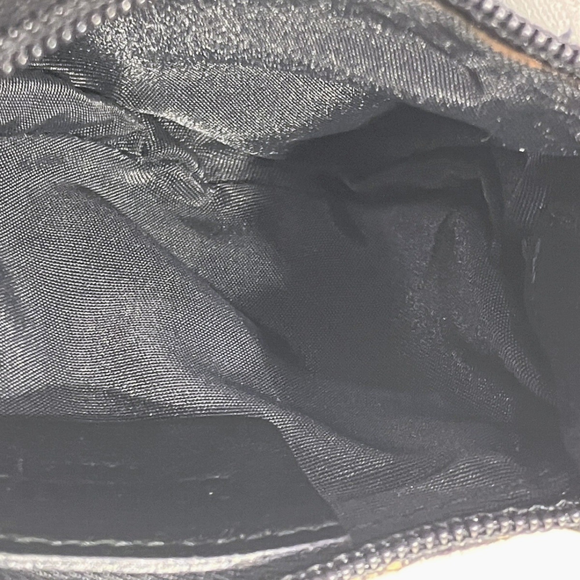 Christian Dior Black White Canvas Leather Coin Purse/Coin Case (Pre-Owned)