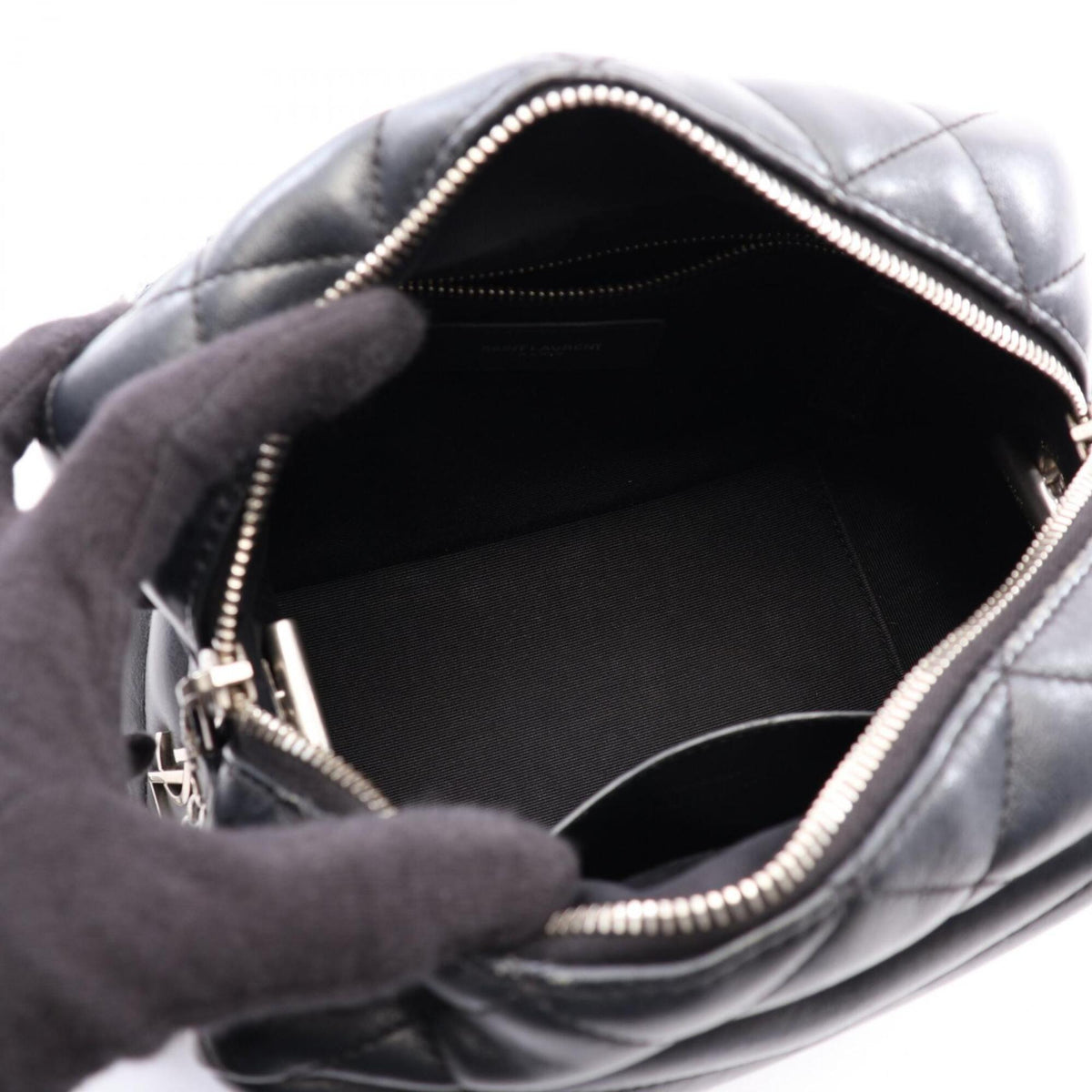 Saint Laurent Black Leather Handbag Shoulder Bag (Pre-Owned)