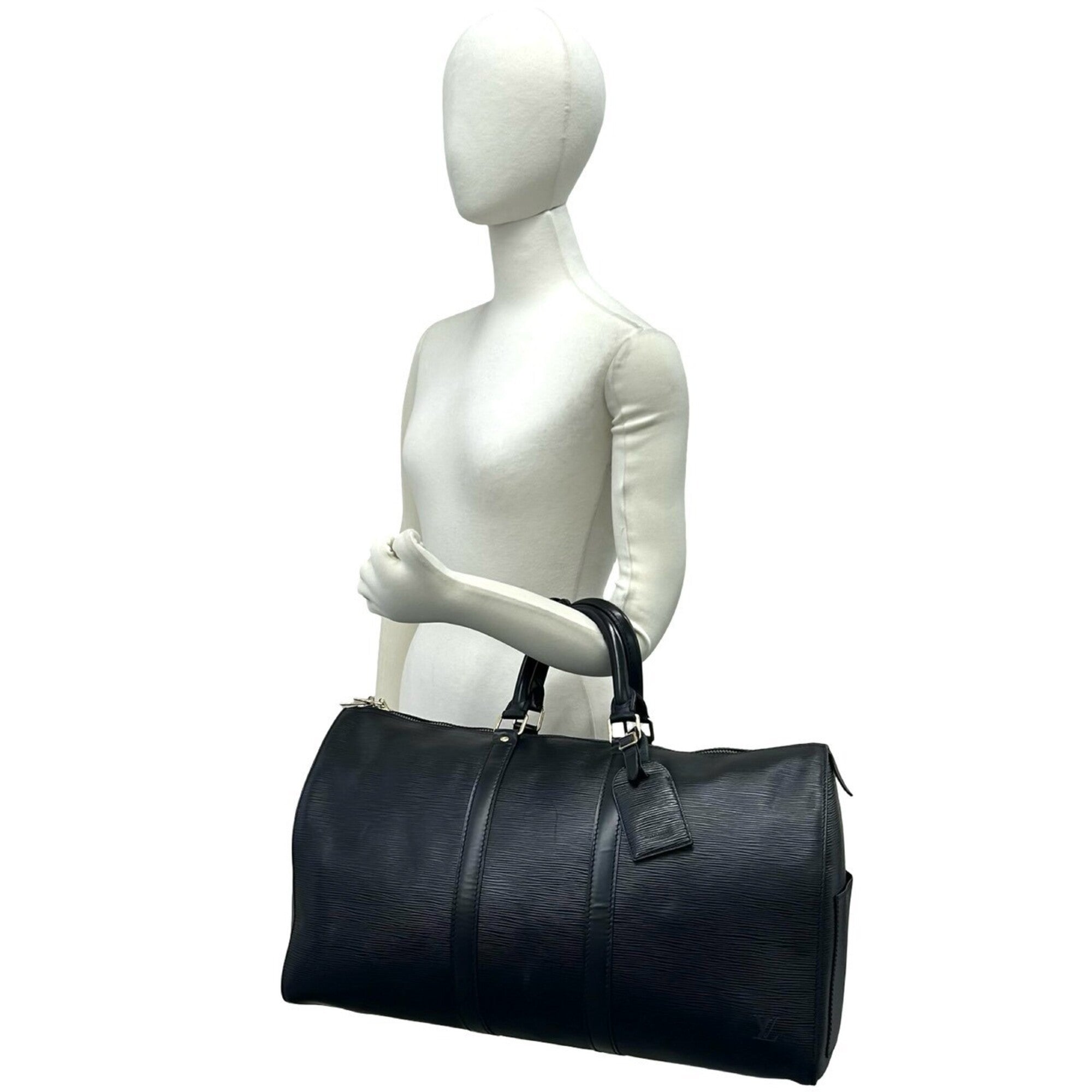 Louis Vuitton Black Leather Boston Bag (Pre-Owned)