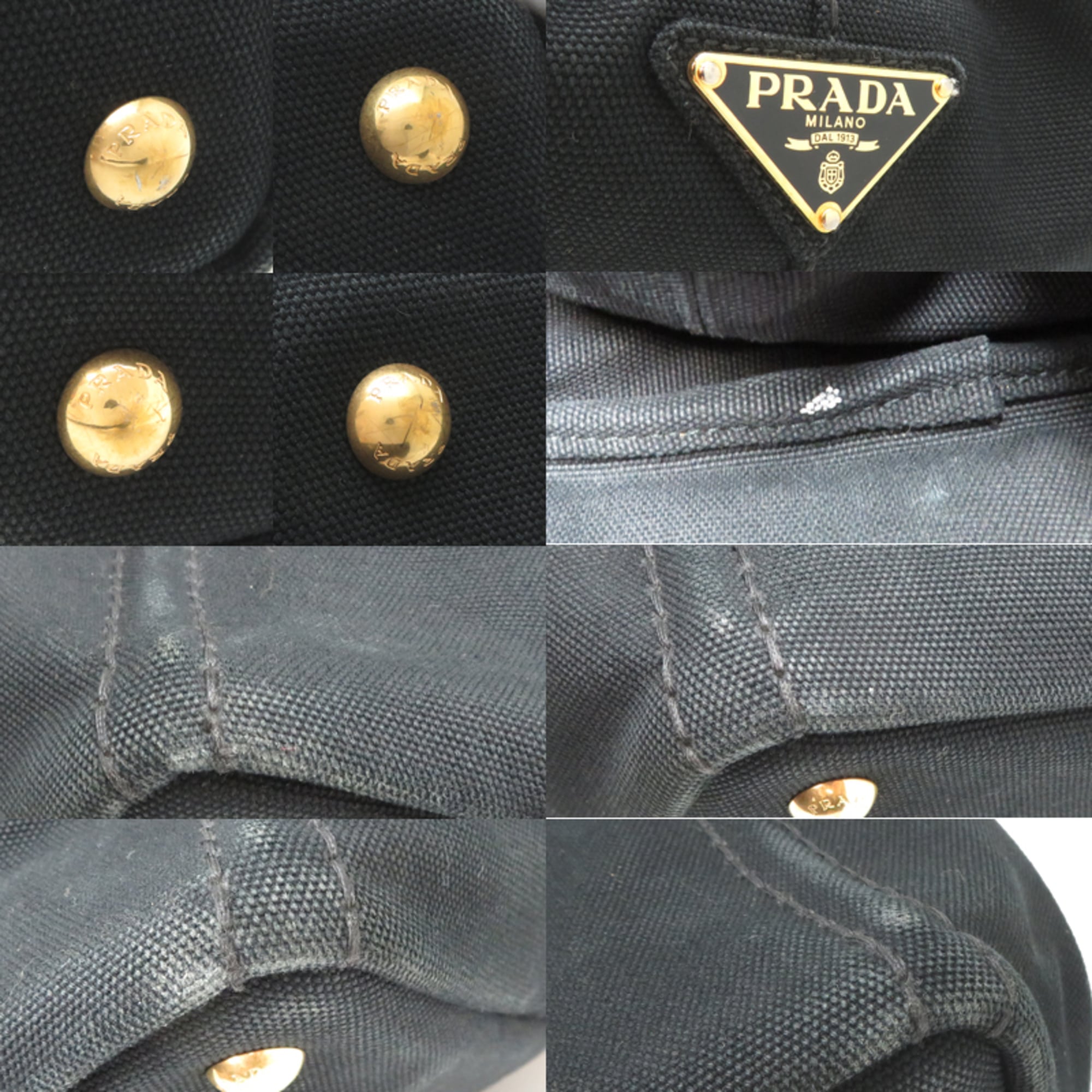 Prada Black Canvas Tote Bag (Pre-Owned)