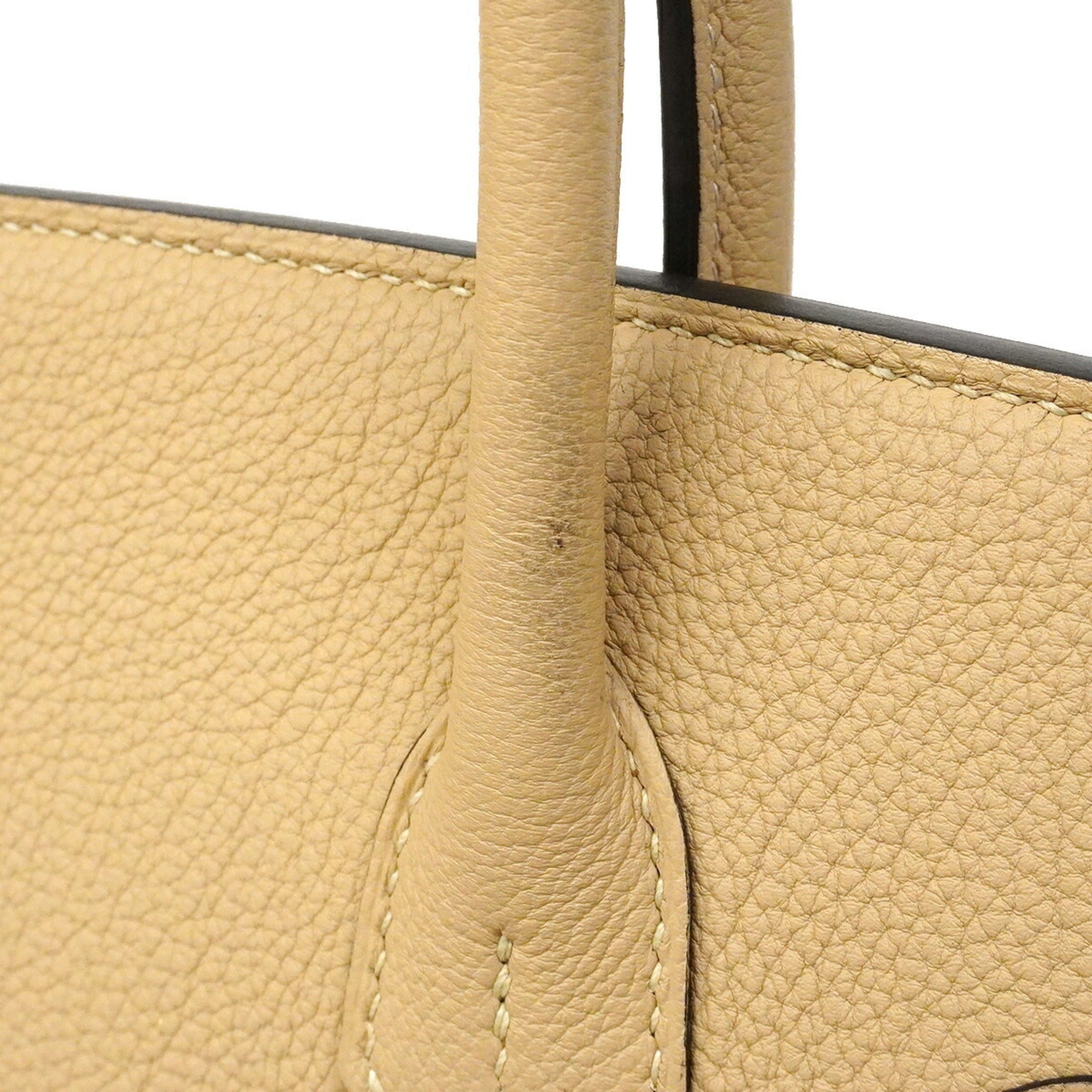 Hermes Beige Togo Leather Handbag (Pre-Owned)