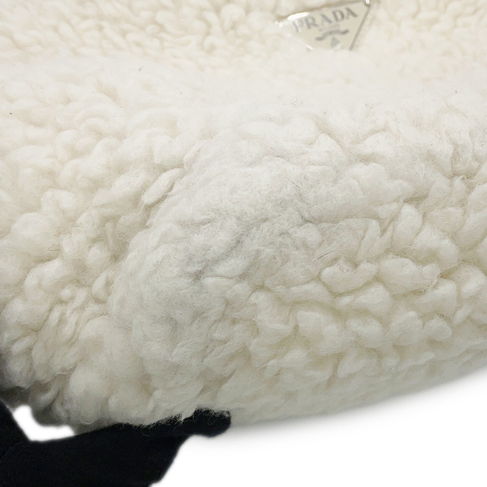 Prada White Cashmere Wool Handbag Tote Bag (Pre-Owned)